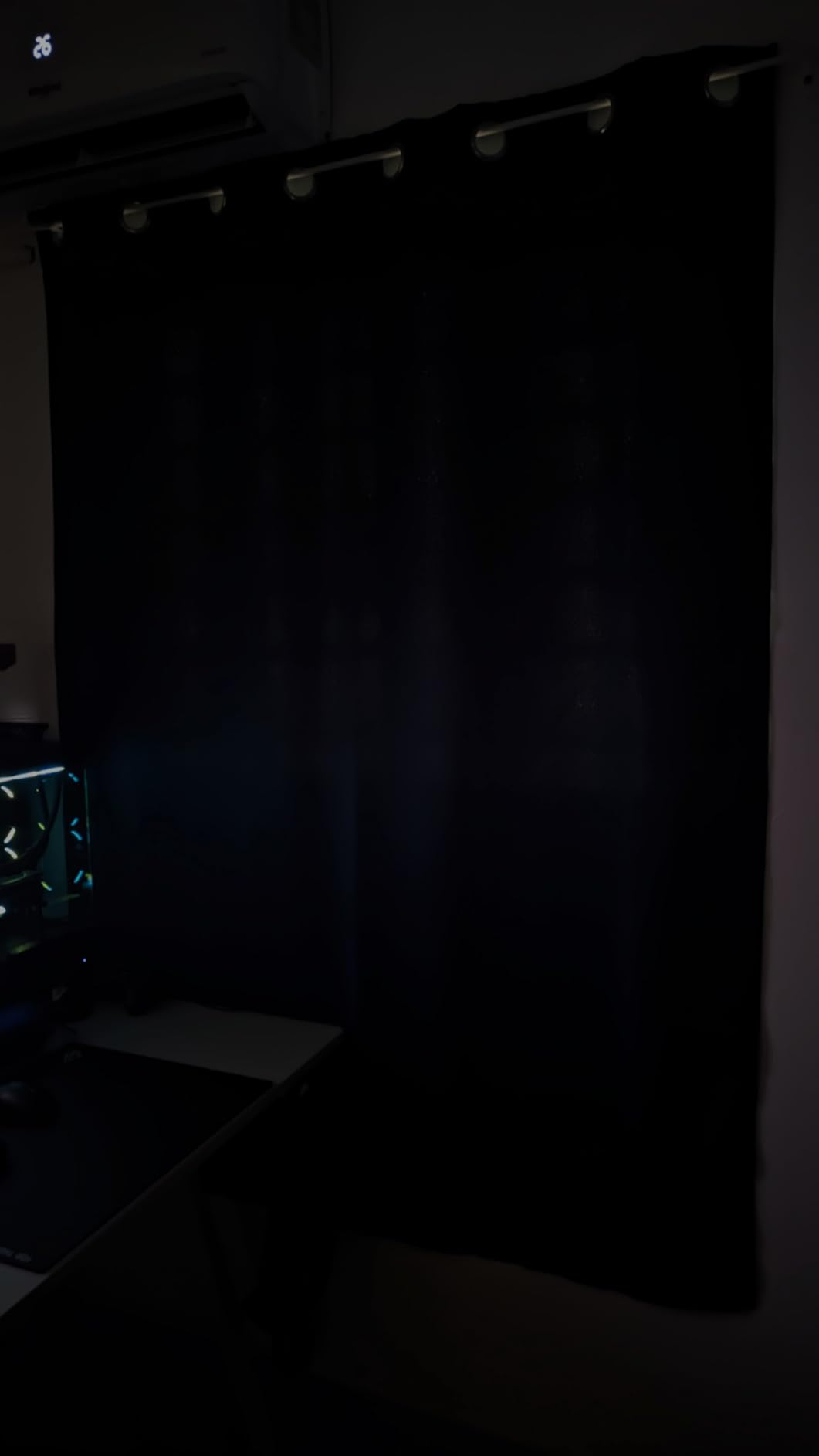 LEMOMO Blackout Curtains 52 x 84 inches Long Black Curtains Set of 2 Panels Thermal Insulated Room Darkening Curtains for Bedroom - Customer Photo 1