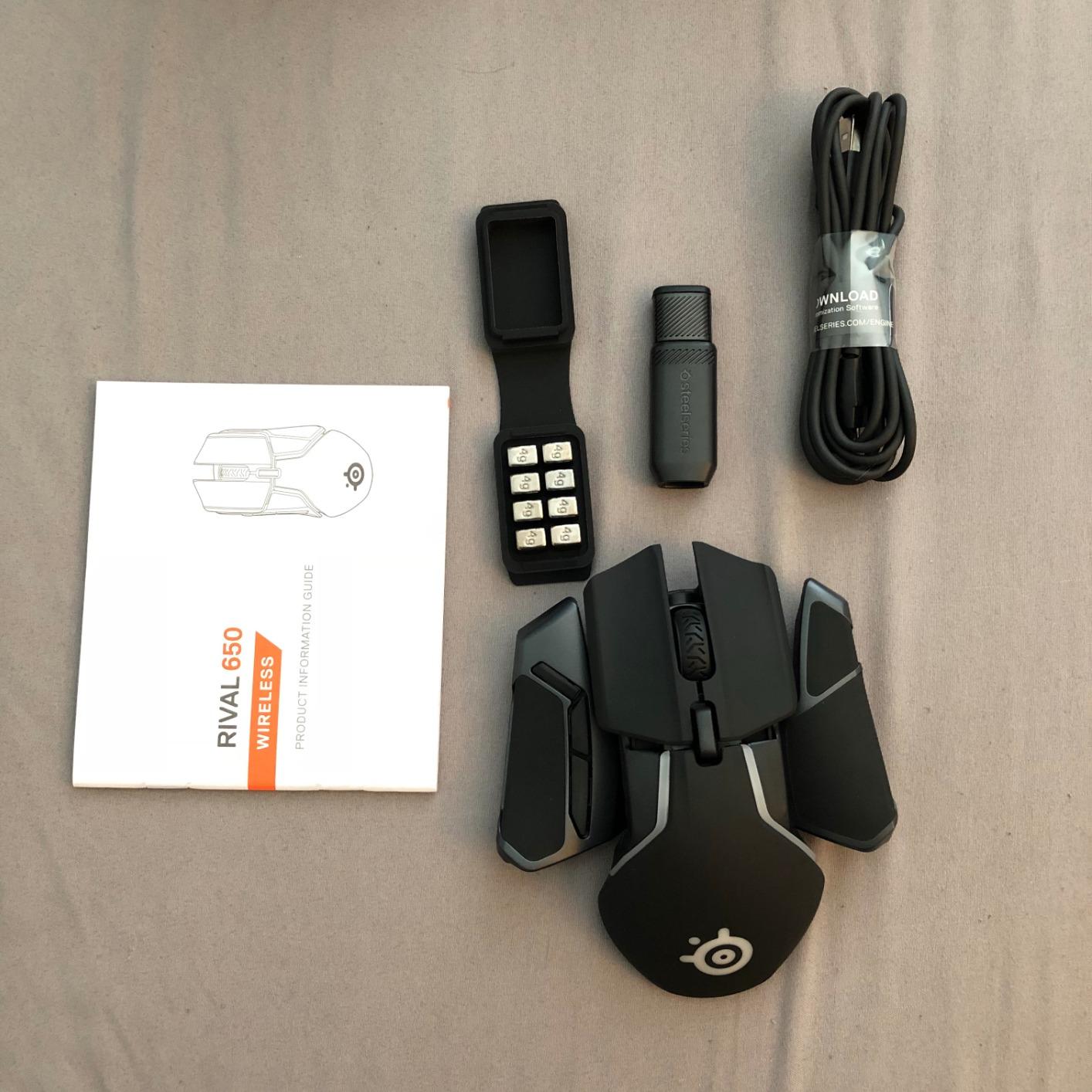SteelSeries Rival 650 Quantum Wireless Gaming Mouse - Rapid Charging, 12,000 Cpi Dual Sensor, 256 Weight Configs, 8 Zone RGB Lighting - Customer Photo 2