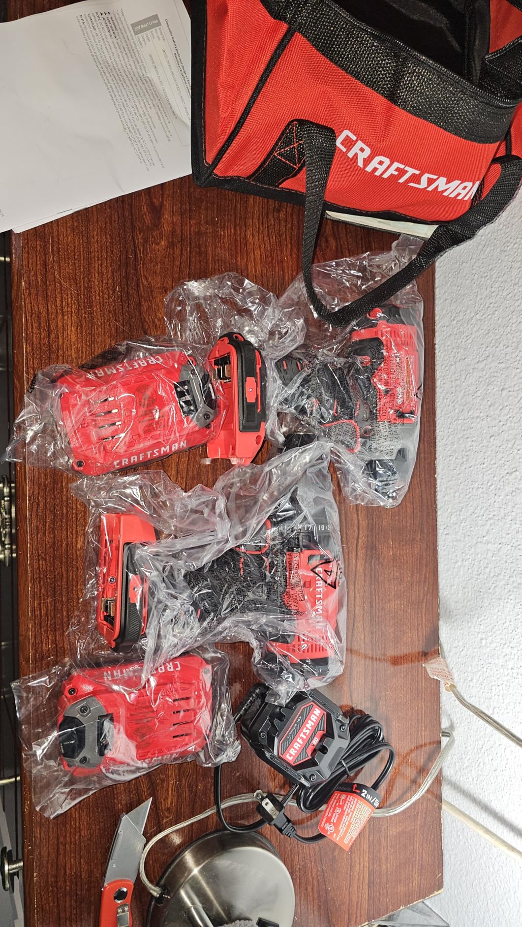 CRAFTSMAN V20 MAX Cordless Drill and Impact Driver, Power Tool Combo Kit with 2 Batteries and Charger (CMCK200C2AM) - Customer Photo 4