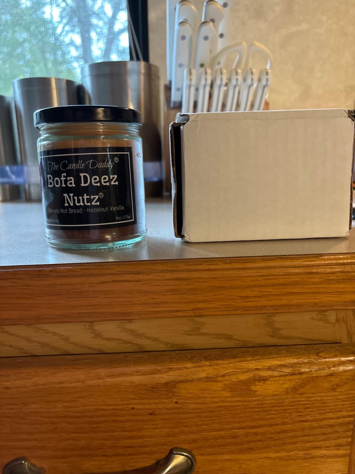 Bofa Deez Nutz- Funny- Banana Nut Bread n Hazelnut Vanilla- Scented Candle- Double Pour- 6 Ounce- 40 Hour Burn Time - Customer Photo 3