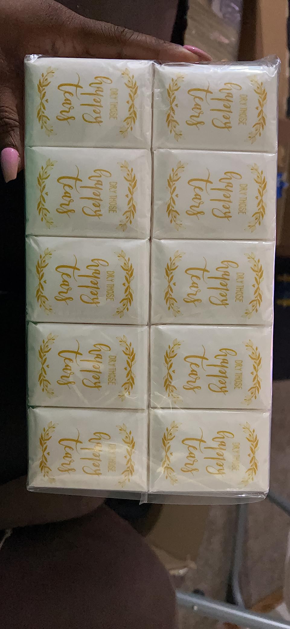 Juvale 60-Pack Travel Tissue Packs for Wedding Party Favors for Guests - 10 Sheets, 3-Ply White Pocket Tissues - Fragrance-Free Soft Travel Size for Wedding Guest & Thank You Gifts - Customer Photo 1