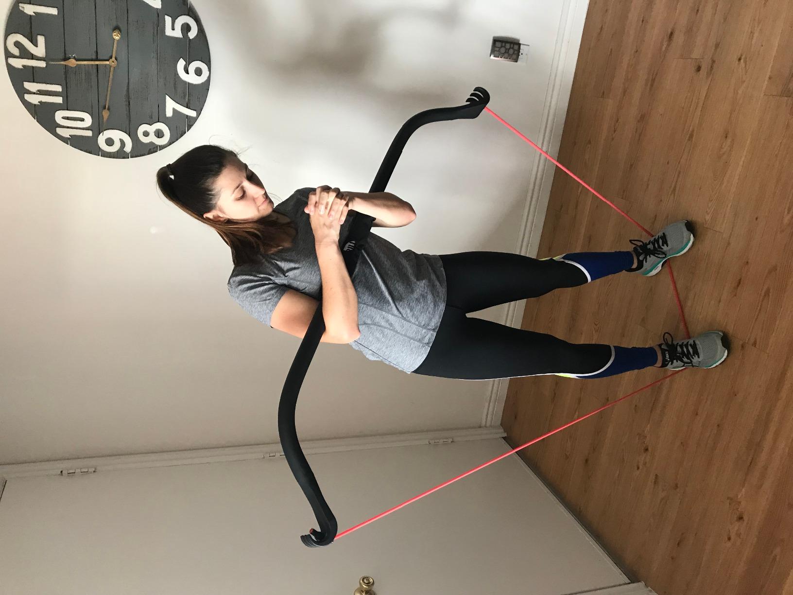 Gorilla Bow Original Portable Home Gym Resistance Bands and Bar System for Travel, Fitness, Weightlifting and Exercise Kit, Full Body Workout Equipment Set - Customer Photo 4