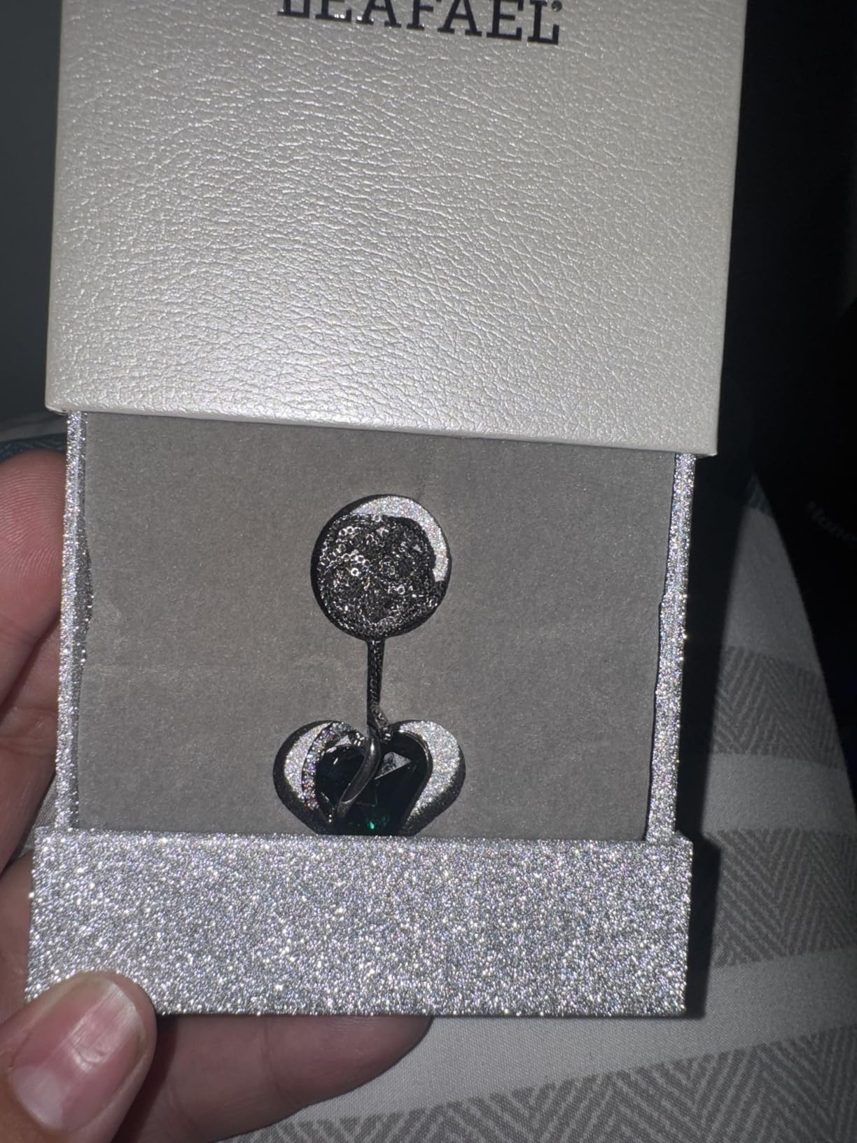 Leafael Necklaces for Women, Infinity Love Birthstone Heart Crystal Pendant, Birthday Jewelry Gifts for Her, Mom, and Wife, Silver Plated, 18 plus 2 inch Adjustable Chain - Customer Photo 3