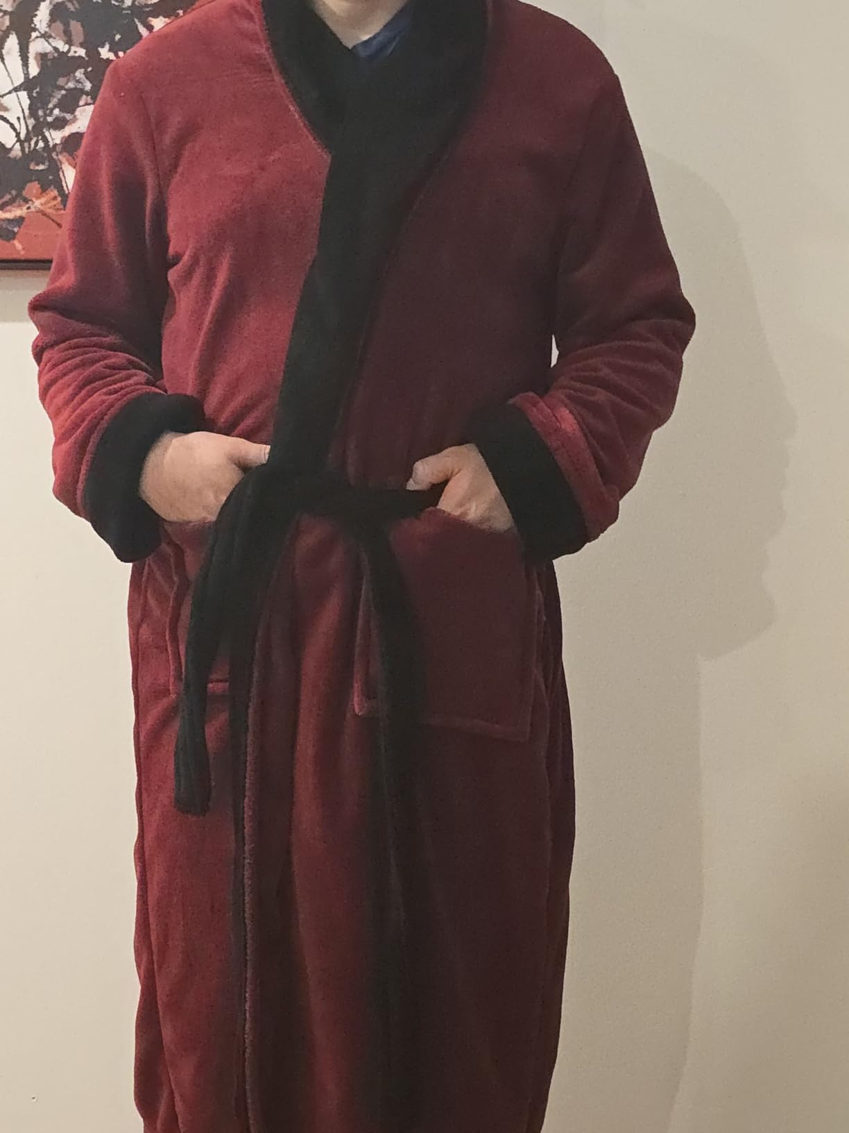 NY Threads Mens Robe, Luxury Plush Fleece Mens Bathrobe, Spa Bath Robe for Men Customer Review NY Threads Mens Robe, Luxury Plush Fleece Mens Bathrobe, Spa Bath Robe for Men - Customer Photo 2