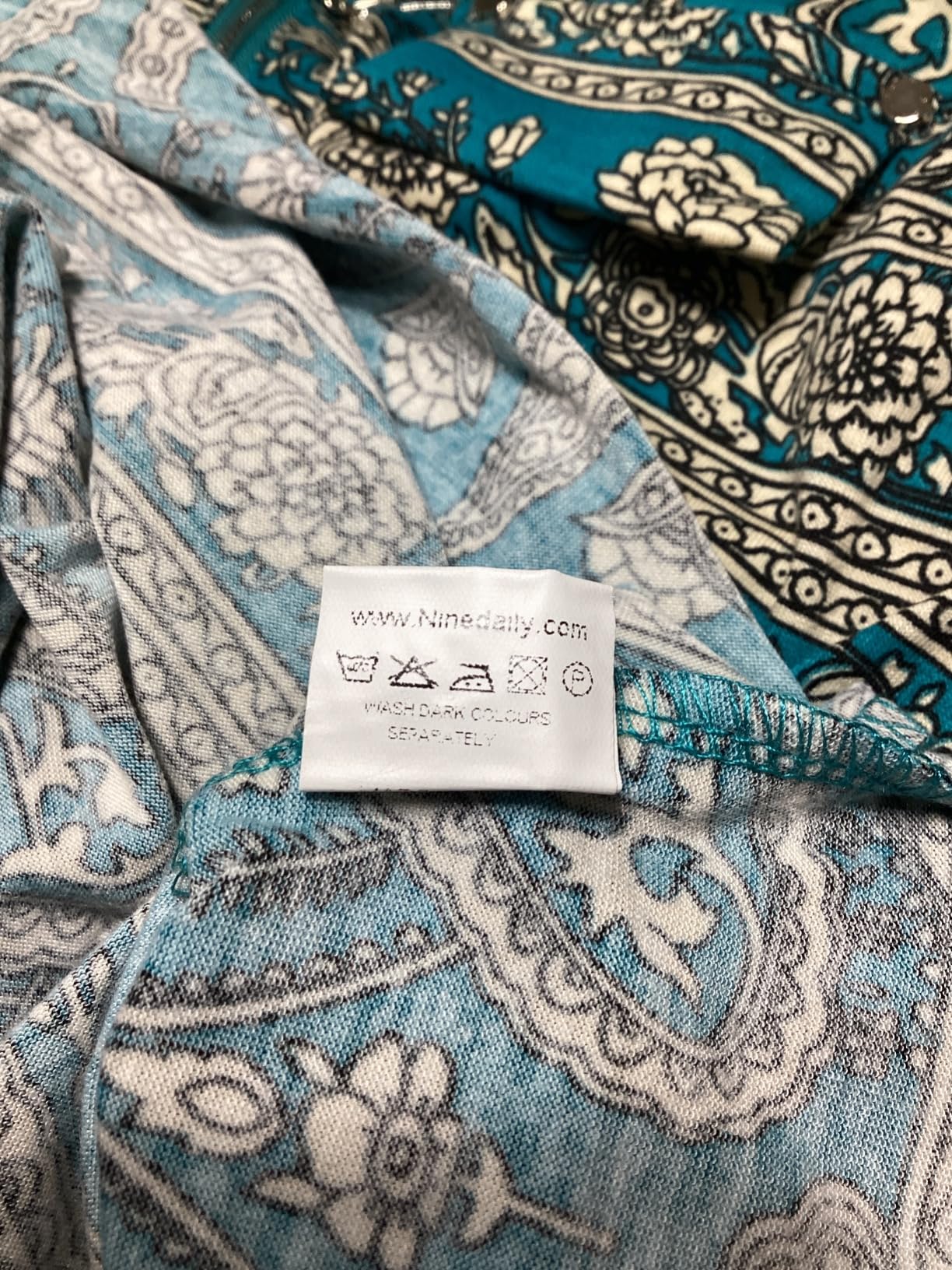 Ninedaily Women's 3/4 Sleeve Plaid Shirts Zip Floral Casual Tunic Blouse Tops Customer Review Ninedaily Women's 3/4 Sleeve Plaid Shirts Zip Floral Casual Tunic Blouse Tops - Customer Photo 3