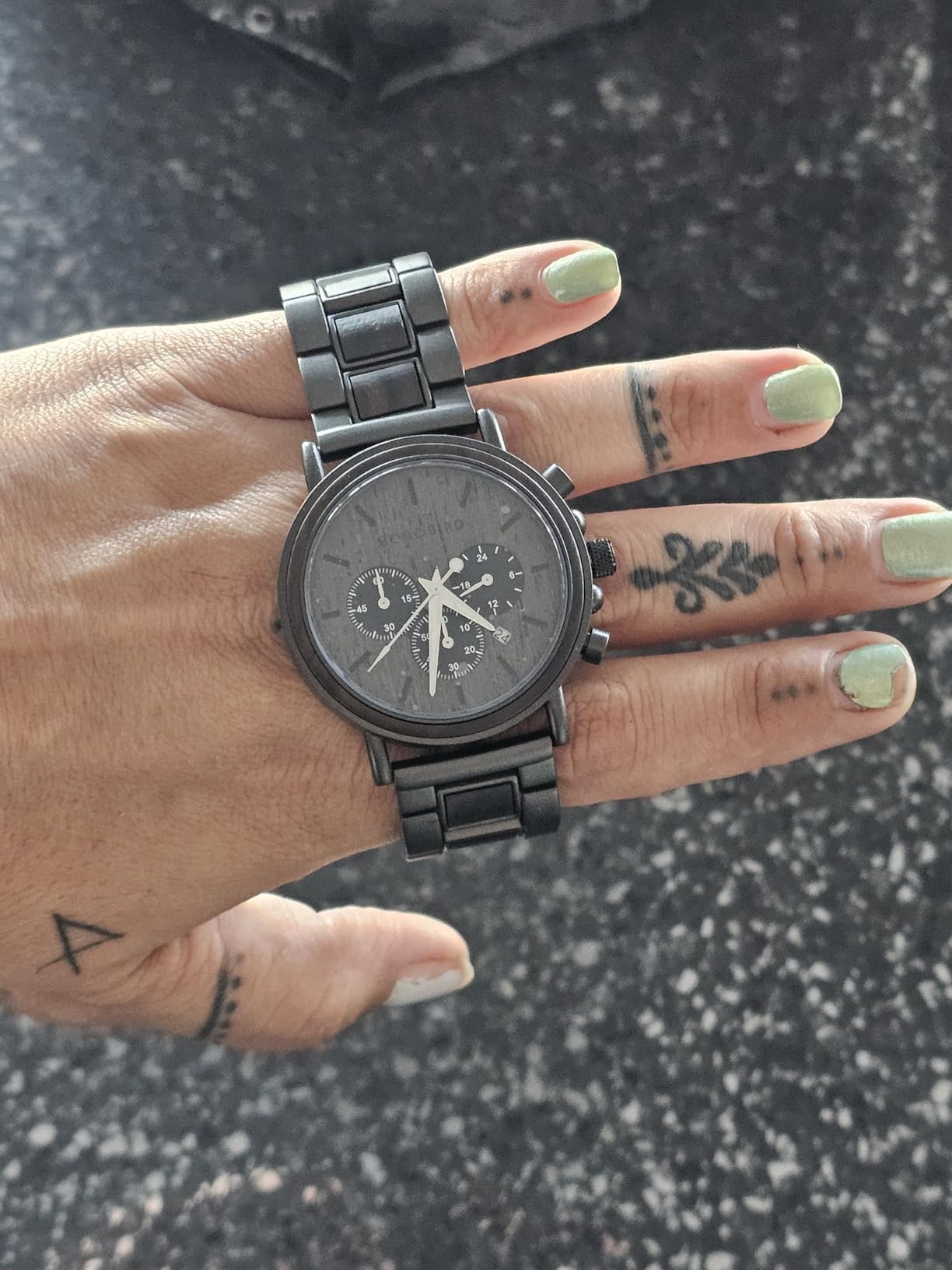 2win Engraved Wooden Watch for Boyfriend My Man Fiancé Husband Customized Personalized Wood Watches for Men Birthday Anniversary Personalized Watch - Customer Photo 1