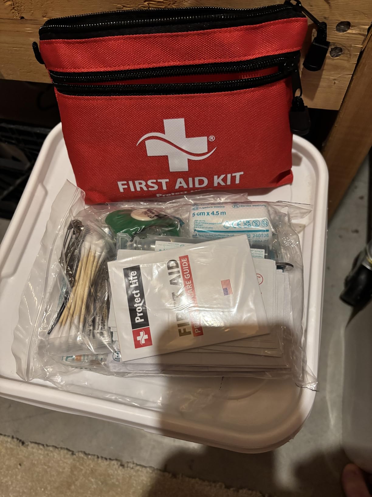 Protect Life Survival First Aid Kit for Home/Business, Camping Survival Kits | Mini Travel First Aid Kit | Camping Equipment | Small Kits for Car | Outdoor Emergency Survivals Pack - 100pcs - Customer Photo 1