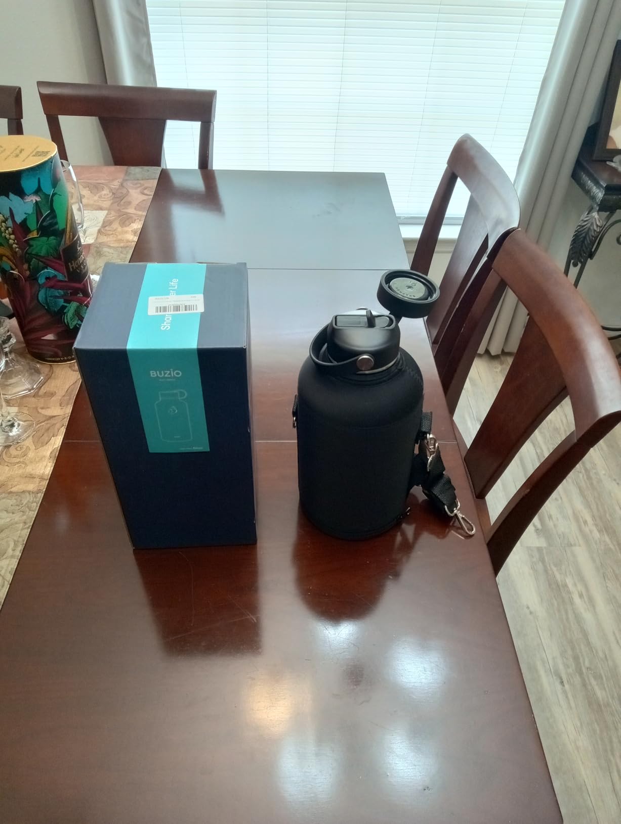 BUZIO 40oz Insulated Water Bottle, Triple Wall Vacuum Stainless Steel Water Flask with 2 lids, Lead-Free BPA-Free Straw Lid Sports Canteen Jug, Cold 48H & Hot 24H- Black Customer Review BUZIO 40oz Insulated Water Bottle, Triple Wall Vacuum Stainless Steel Water Flask with 2 lids, Lead-Free BPA-Free Straw Lid Sports Canteen Jug, Cold 48H & Hot 24H- Black - Customer Photo 1