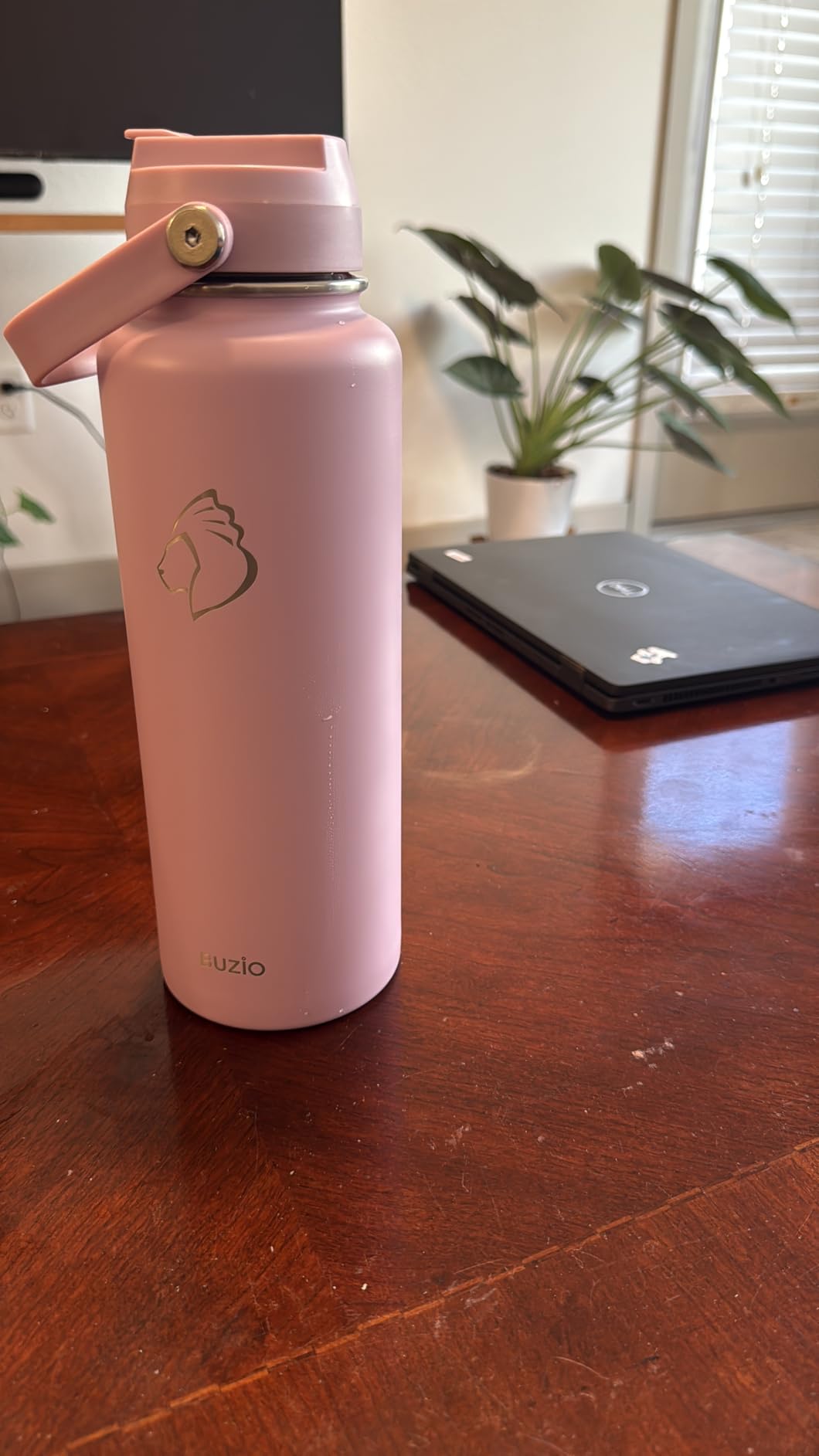 BUZIO 40oz Insulated Water Bottle, Triple Wall Vacuum Stainless Steel Water Flask with 2 lids, Lead-Free BPA-Free Straw Lid Sports Canteen Jug, Cold 48H & Hot 24H- Black Customer Review BUZIO 40oz Insulated Water Bottle, Triple Wall Vacuum Stainless Steel Water Flask with 2 lids, Lead-Free BPA-Free Straw Lid Sports Canteen Jug, Cold 48H & Hot 24H- Black - Customer Photo 2