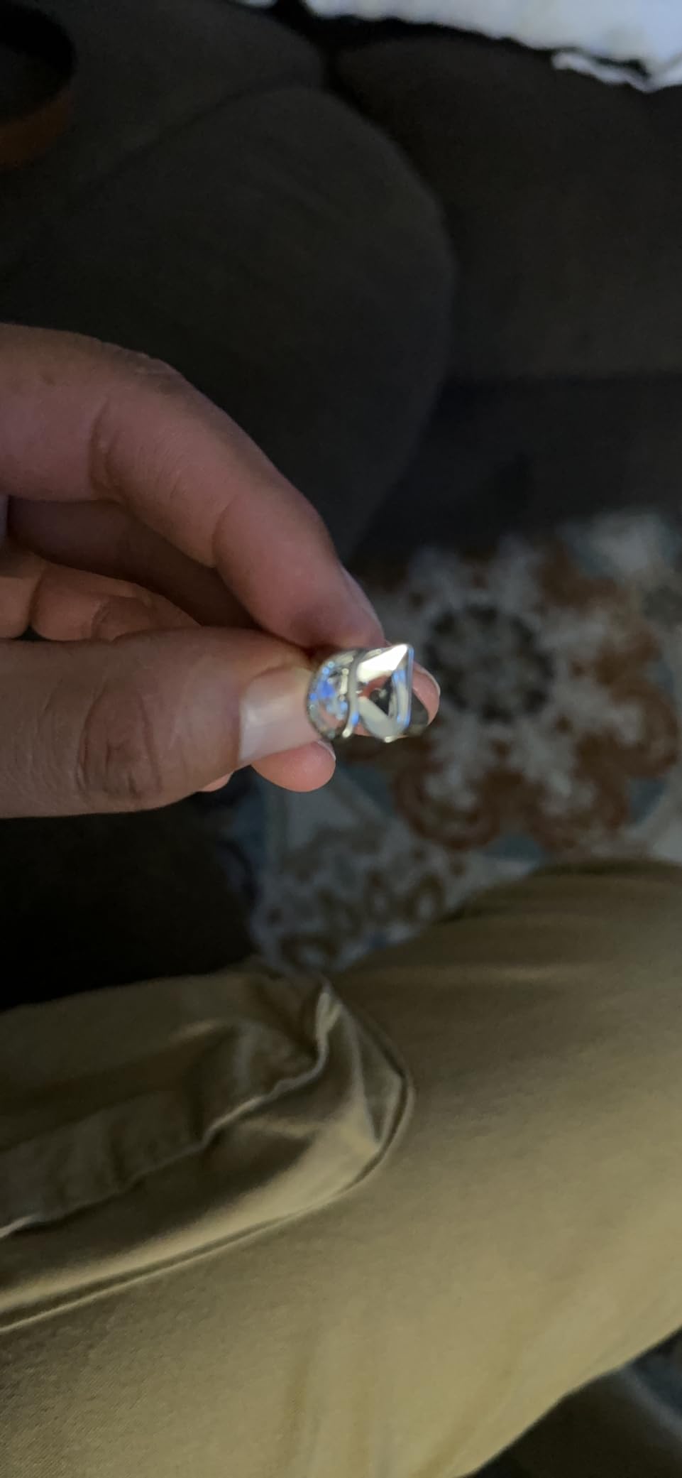 Leafael Infinity Love Women's Adjustable Crystal Heart Ring with Birthstone Crystals Healing Stones, Jewelry Gifts for Women, Birthdays Valentine's Day Mother's Day, Silver-Tone, Open End, Size 6.5-8 - Customer Photo 4