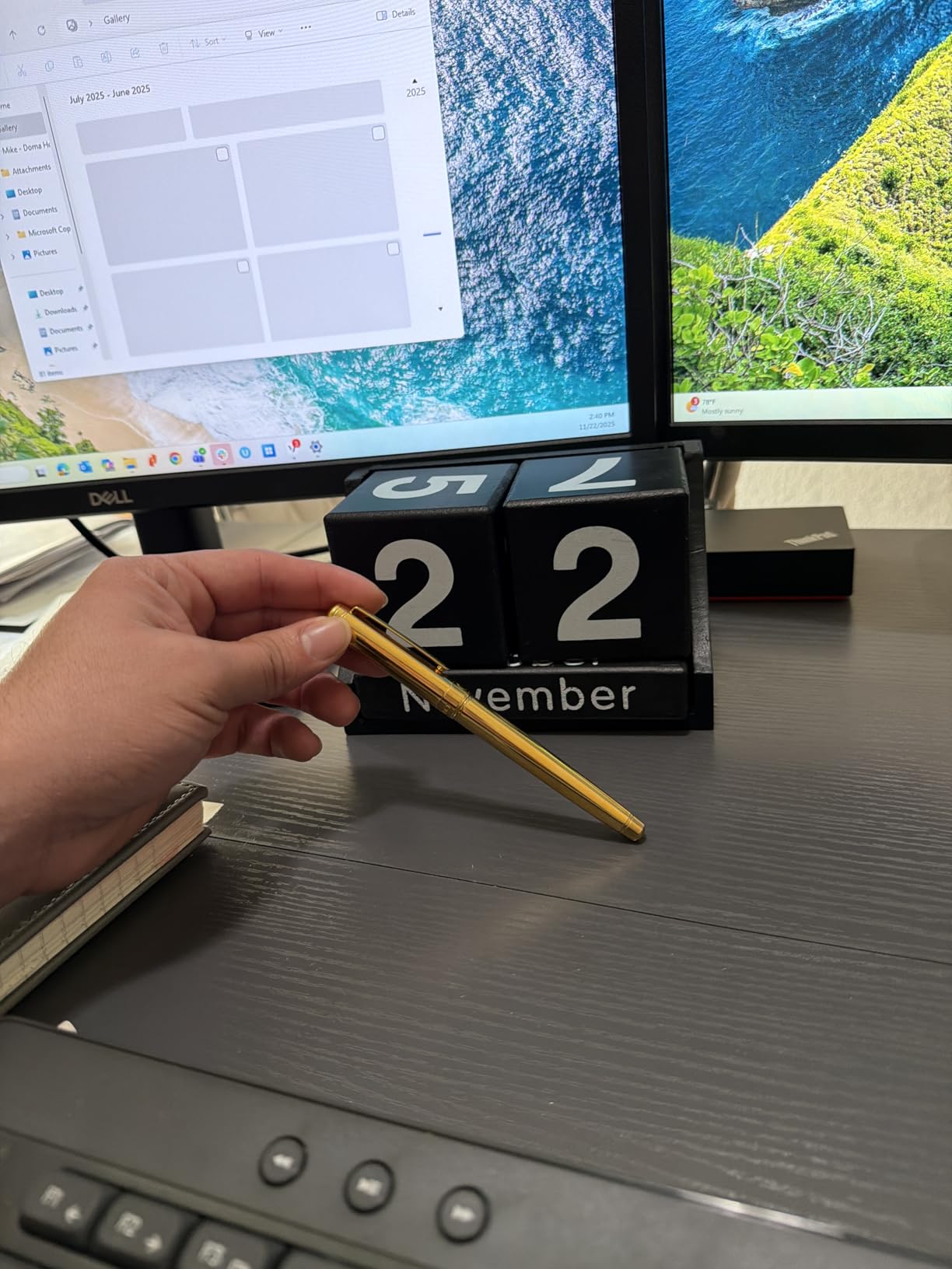 Scriveiner Black Lacquer Rollerball Pen - Stunning Luxury Pen, Real Gold Plating, Schmidt Ink Refill, Best Roller Ball Gift Set for Men & Women, Professional, Executive Office, Nice Pens - Customer Photo 2