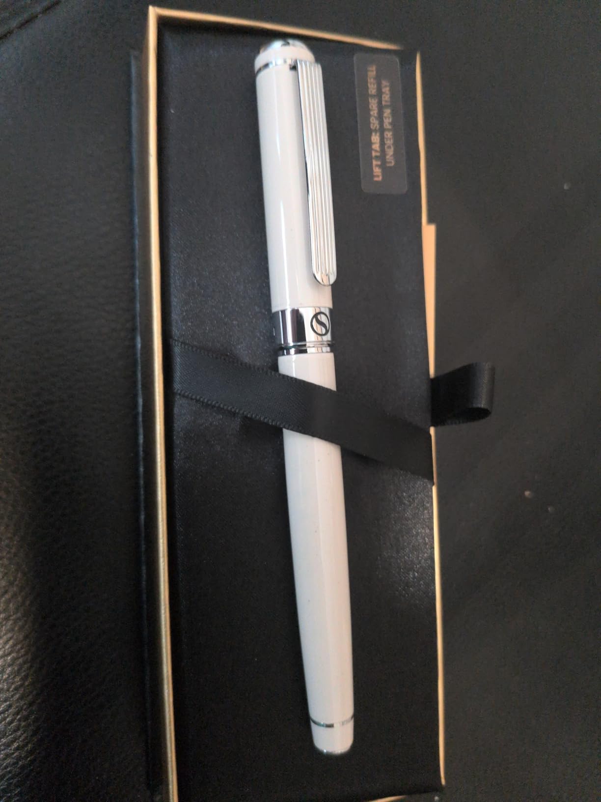 Scriveiner Black Lacquer Rollerball Pen - Stunning Luxury Pen, Real Gold Plating, Schmidt Ink Refill, Best Roller Ball Gift Set for Men & Women, Professional, Executive Office, Nice Pens - Customer Photo 4