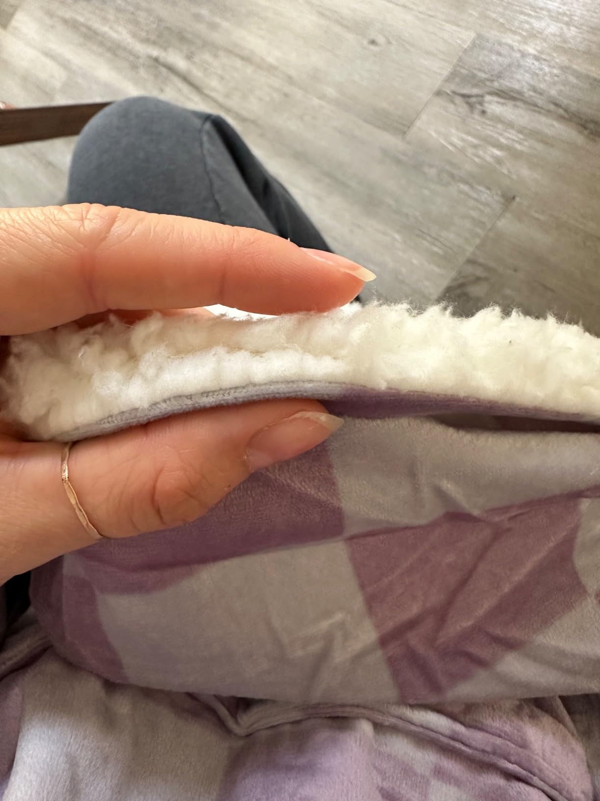 THE COMFY Original | Sherpa Lined Microfiber Fleece Wearable Blanket, Oversized Design with Hood and Pocket from Shark Tank - Customer Photo 2