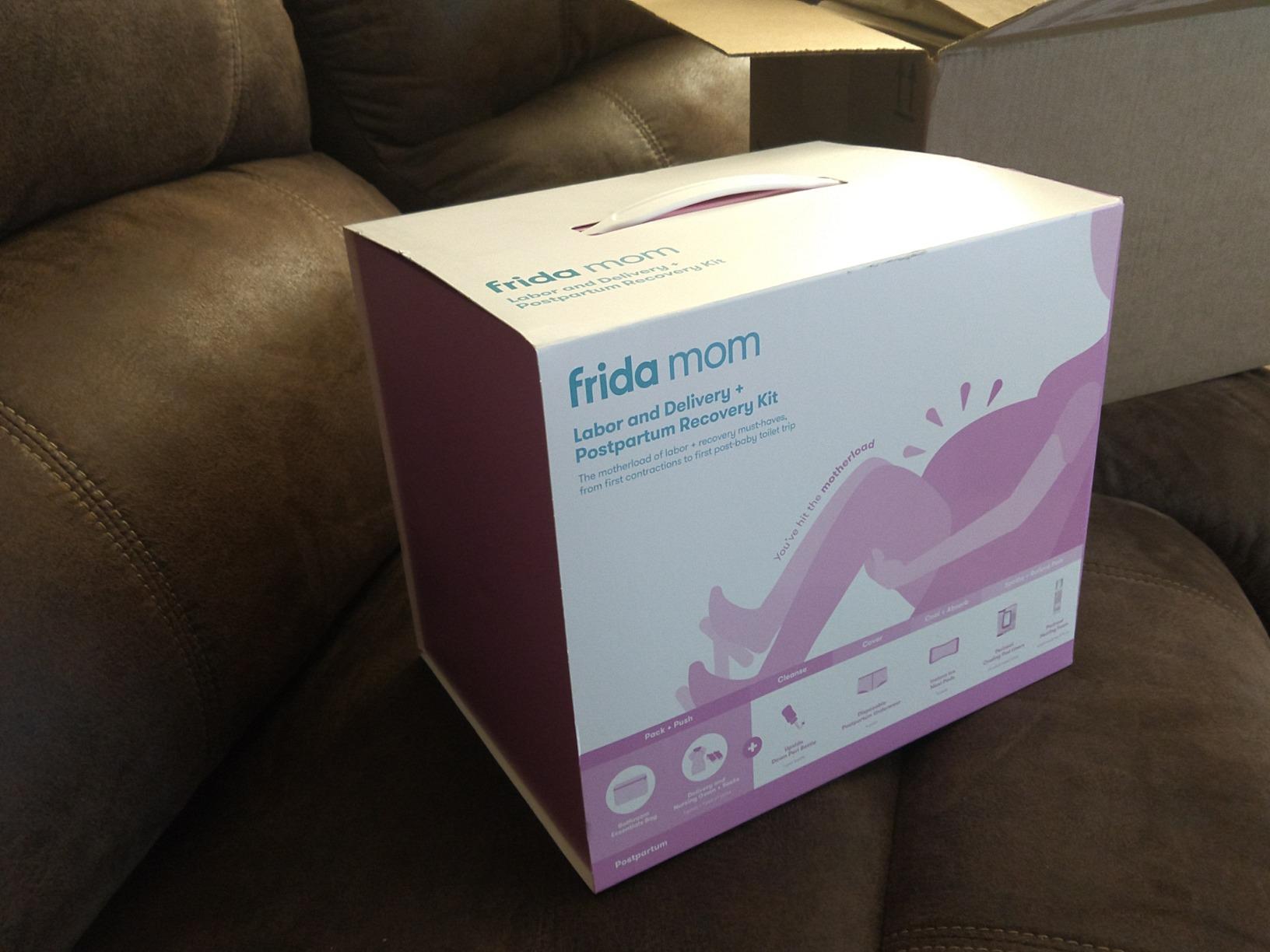 Frida Mom 15pc Labor & Postpartum Kit Gift Set for Baby Showers & Mom to Be, Includes Peri Bottle, Nursing Gown, Disposable Underwear, Ice Maxi Pads, Pad Liners, Perineal Foam, Socks & Toiletry Bag - Customer Photo 2