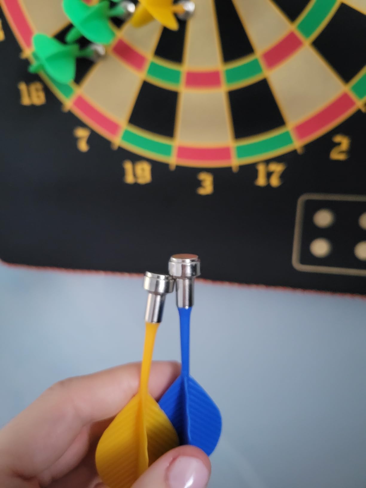 Mixi Magnetic Dart Board Outdoor Game for Kids with 12 Darts, Best Toys Gifts for Teenage Boys Girls Age 5 6 7 8 9 10 11 12 13 14 15 16 Years - Customer Photo 2