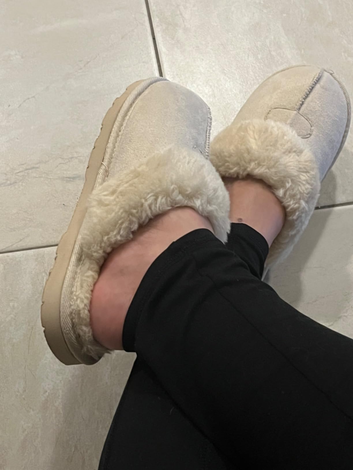 DREAM PAIRS Women's House Slippers Indoor Fuzzy Fluffy Furry Cozy Home Bedroom Comfy Winter Cute Warm Outdoor Shoes FuzzyEasy - Customer Photo 2
