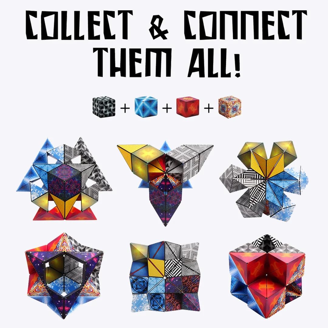 SHASHIBO Shape Shifting Box - Award-Winning Fidget Toy w/ 36 Rare Earth Magnets - Fidget Cube Transforms Into Over 70 Shapes, Sensory Toy Gift for Kids, Teens, and Adults (Blue Planet) - Customer Photo 1