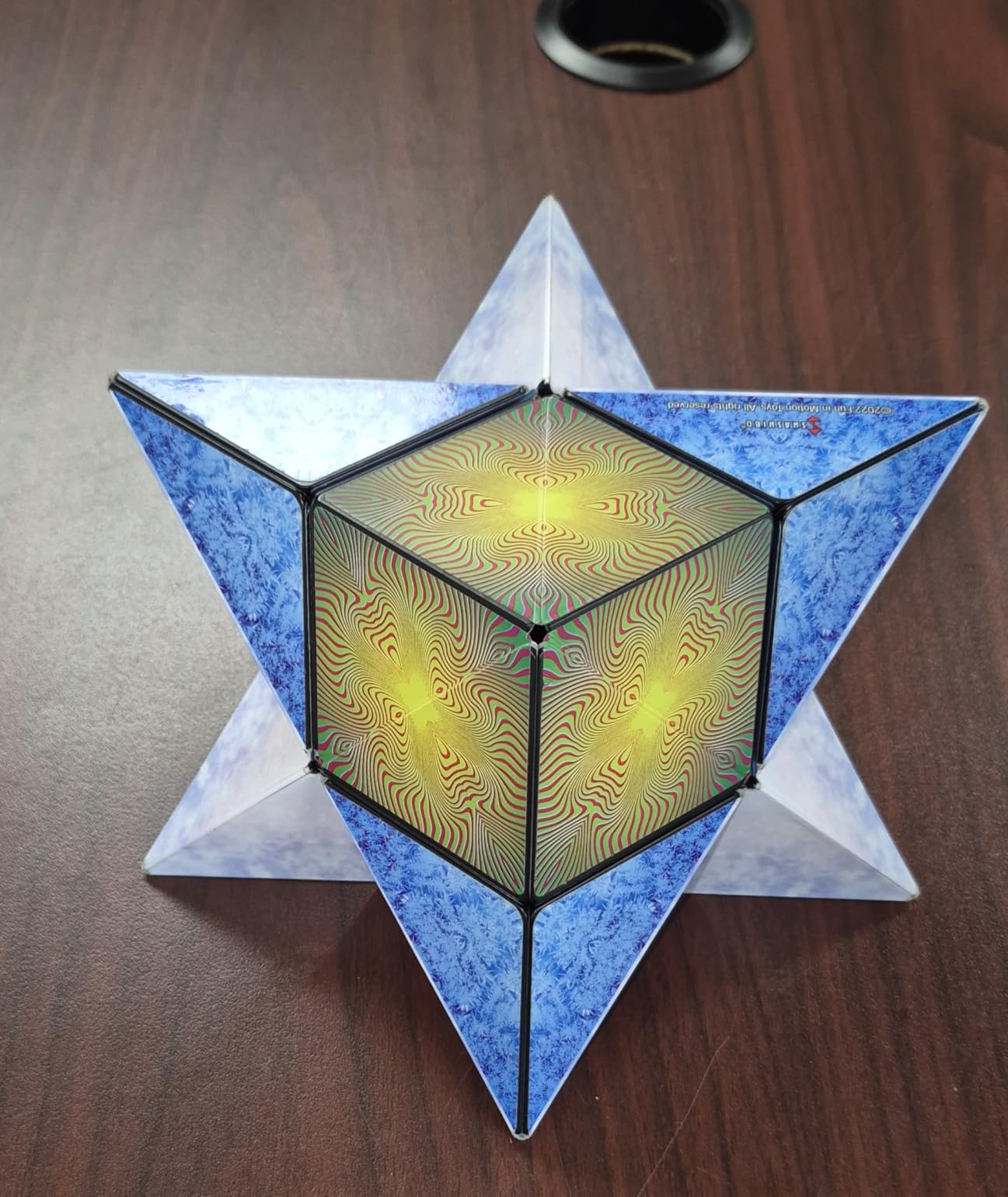 SHASHIBO Shape Shifting Box - Award-Winning Fidget Toy w/ 36 Rare Earth Magnets - Fidget Cube Transforms Into Over 70 Shapes, Sensory Toy Gift for Kids, Teens, and Adults (Blue Planet) - Customer Photo 2