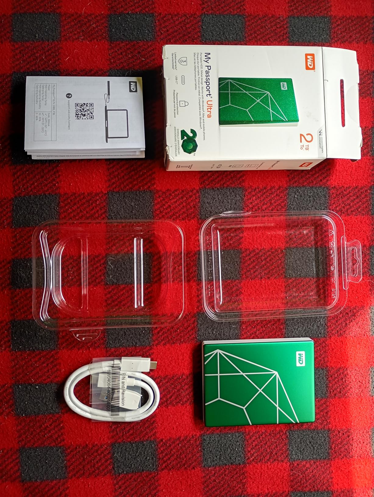 WD 5TB My Passport Ultra, Blue, Portable External Hard Drive, backup software with defense against ransomware, and password protection, USB-C and USB 3.1 - WDBFTM0050BBL-WESN - Customer Photo 2