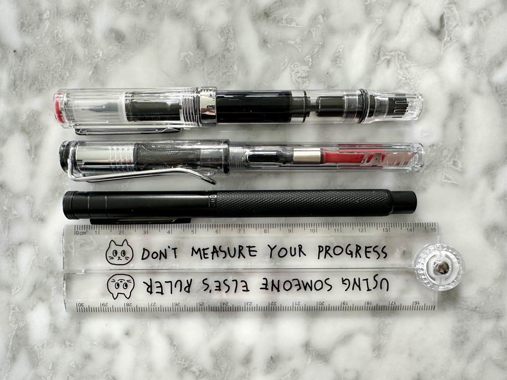 Matte Black Forest Fountain Pen Extra Fine Nib Classic Design with Converter and Metal Pen Box Set by Asvine - Customer Photo 1