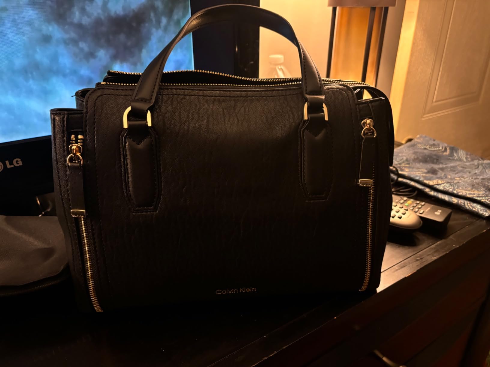 Calvin Klein Bubble Lamb Novelty Organization Satchel - Customer Photo 1