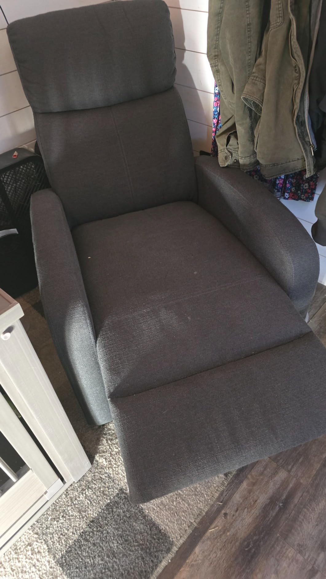 Furniwell Massage Recliner Chair for Living Room Adjustable PU Leather Reclining Chair Home Theater Seating Modern Winback Single Sofa for Adults with Footrest (Leather, Black) - Customer Photo 2