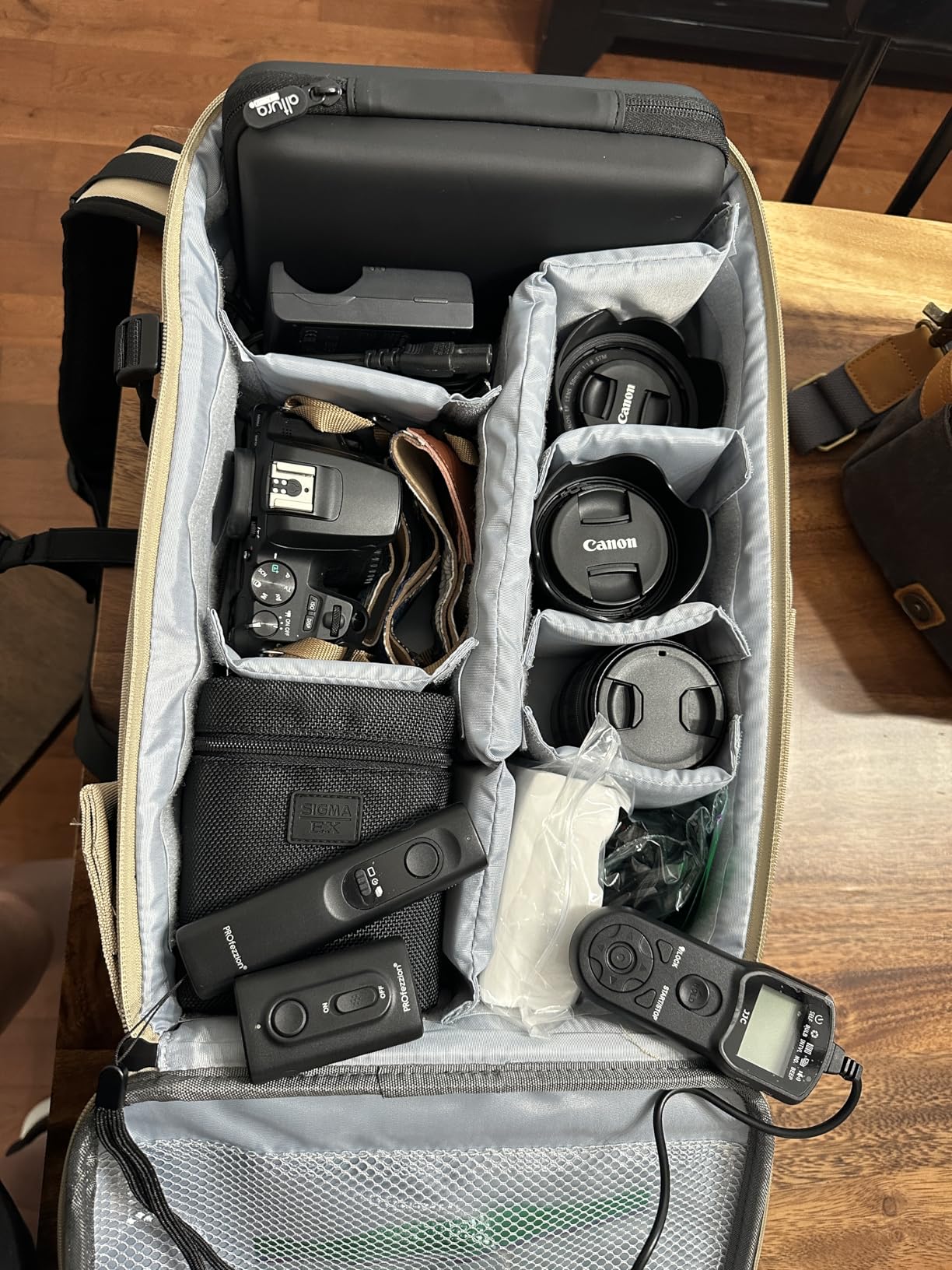 MOSISO Camera Backpack, DSLR/SLR/Mirrorless Photography Camera Bag 15-16 inch Waterproof Hardshell Case with Tripod Holder&Laptop Compartment Compatible with Canon/Nikon/Sony, Black - Customer Photo 4