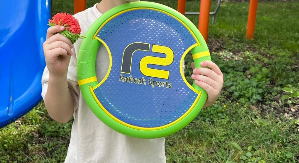 Fun Bouncy Paddle & Stringy Ball Toss & Catch Game - Easy to Use for Kids All Ages - Soft Foam Design for Safe Play Indoors or Outdoors - Also Works as Flying Disc - Great Gift Idea for Boys & Girls - Customer Photo 1