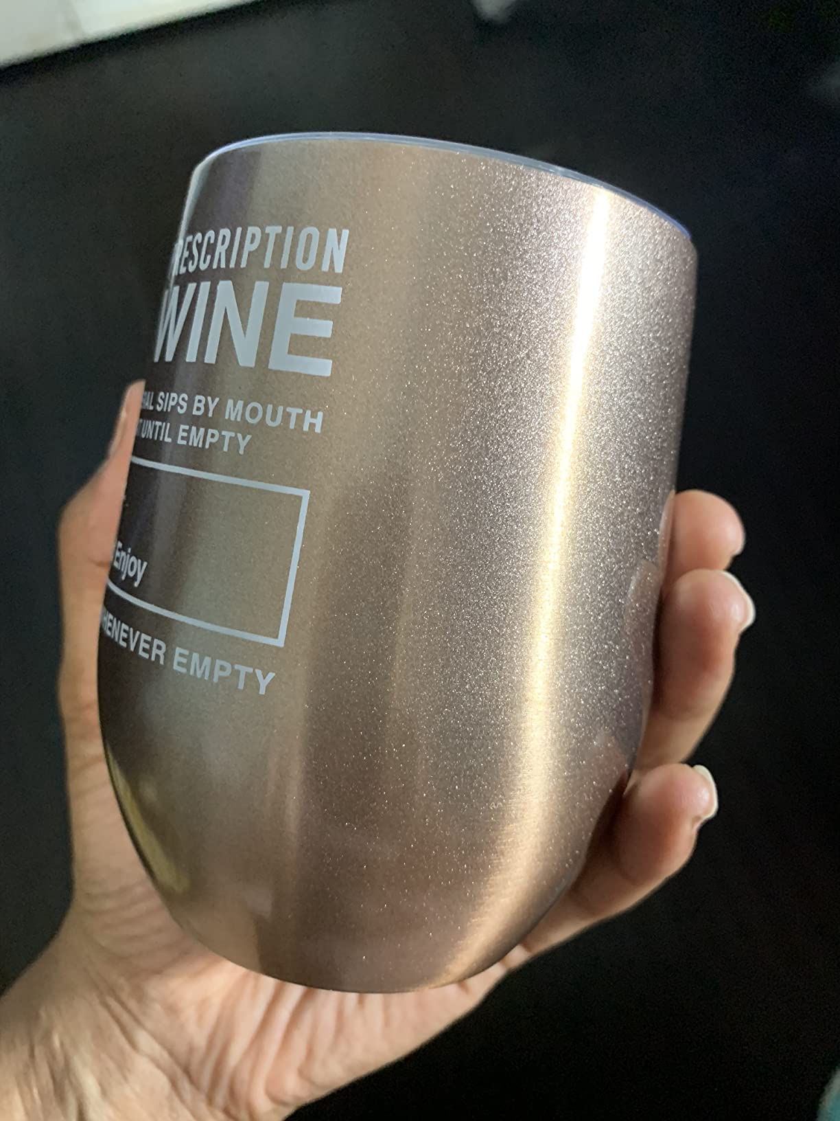 KLUBI Pharmacist Gifts for Women - 12 Ounce RX Funny Wine Glass Nurse Wine Tumbler Gifts for Women Pharmacy School Present for Her - Customer Photo 3