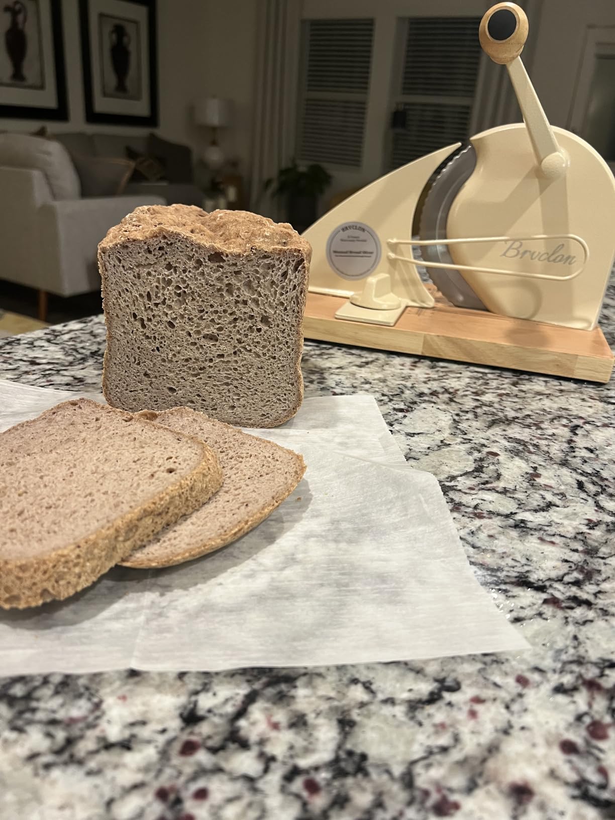 KBS Premium Convection Bread Maker Dual Heater, 17-in-1 Stainless Steel Bread Machine Ceramic Pan, Nut Dispenser,Touch Panel,2lb Loaf 3 Sizes 3 Crust Colors,Gluten-Free,Sourdough,Jam,Yogurt,53 Recipes - Customer Photo 2