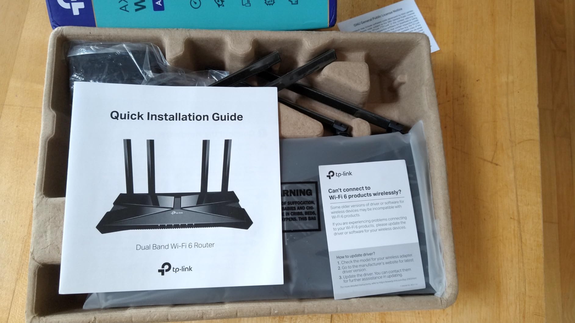 TP-Link Smart WiFi 6 Router (Archer AX10) – 4 Gigabit LAN Ports, Dual Band 802.11AX Router, Beamforming, OFDMA, MU-MIMO, Parental Controls, Dual-Core 900MHz Processor, Works with Alexa - Customer Photo 3