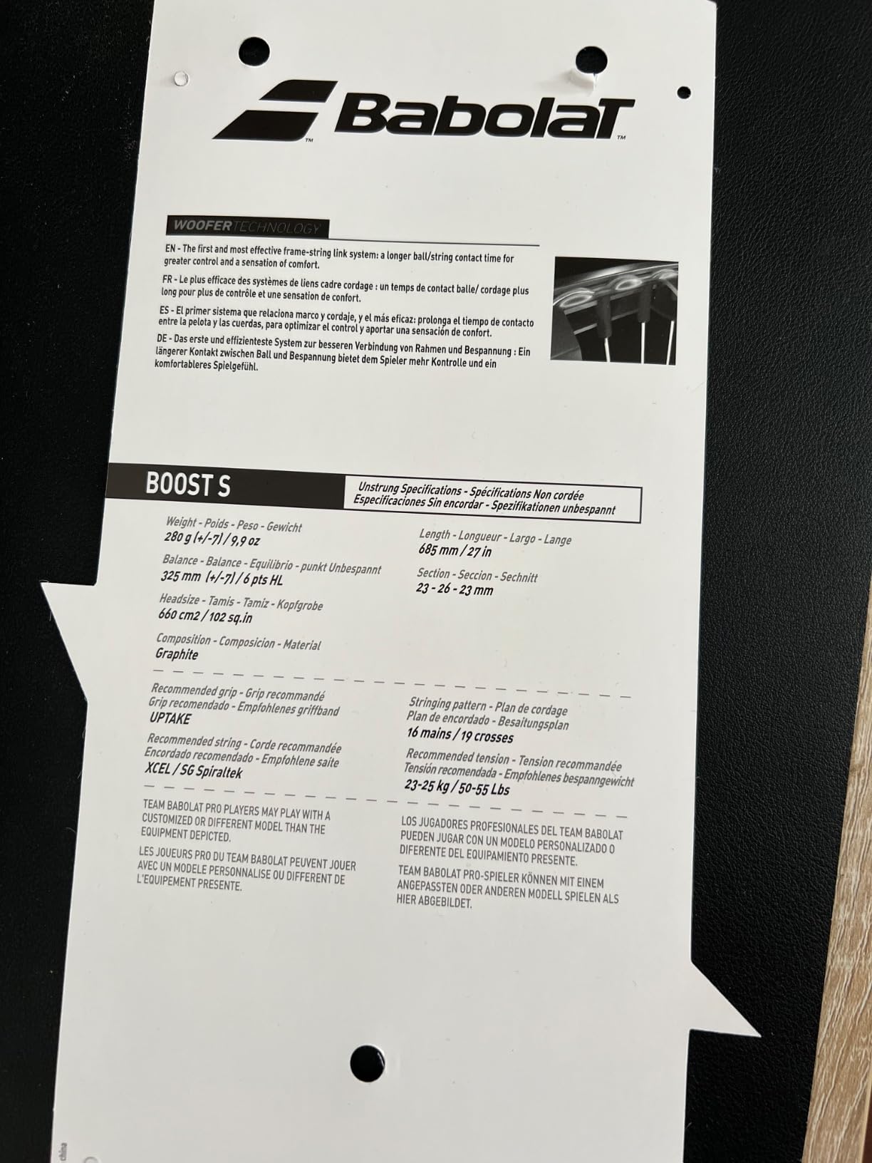 Babolat Boost S Tennis Racquet (4 3/8