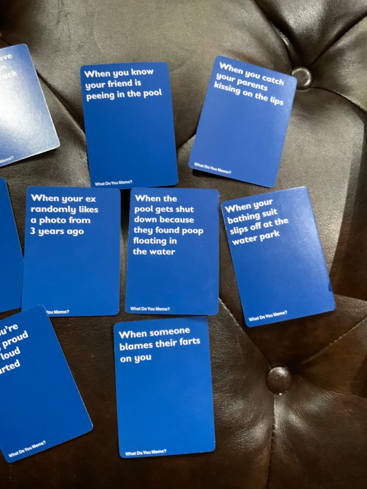 WHAT DO YOU MEME? Family Edition by Relatable, Family Games for Kids 8+, The TikTok Viral, Includes 300 Caption Cards, 108 Photo Cards, Stocking Stuffers Idea for Families - Customer Photo 3