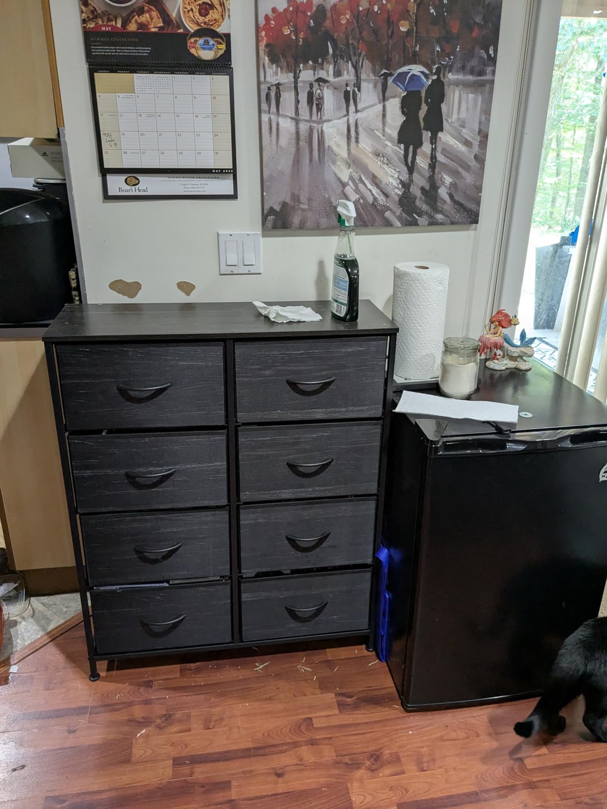 WLIVE Fabric Dresser for Bedroom, Tall Dresser with 8 Drawers, Storage Tower with Fabric Bins, Double Dressers, Chest of Drawers for Closet, Living Room, Hallway, Dark Gray - Customer Photo 2