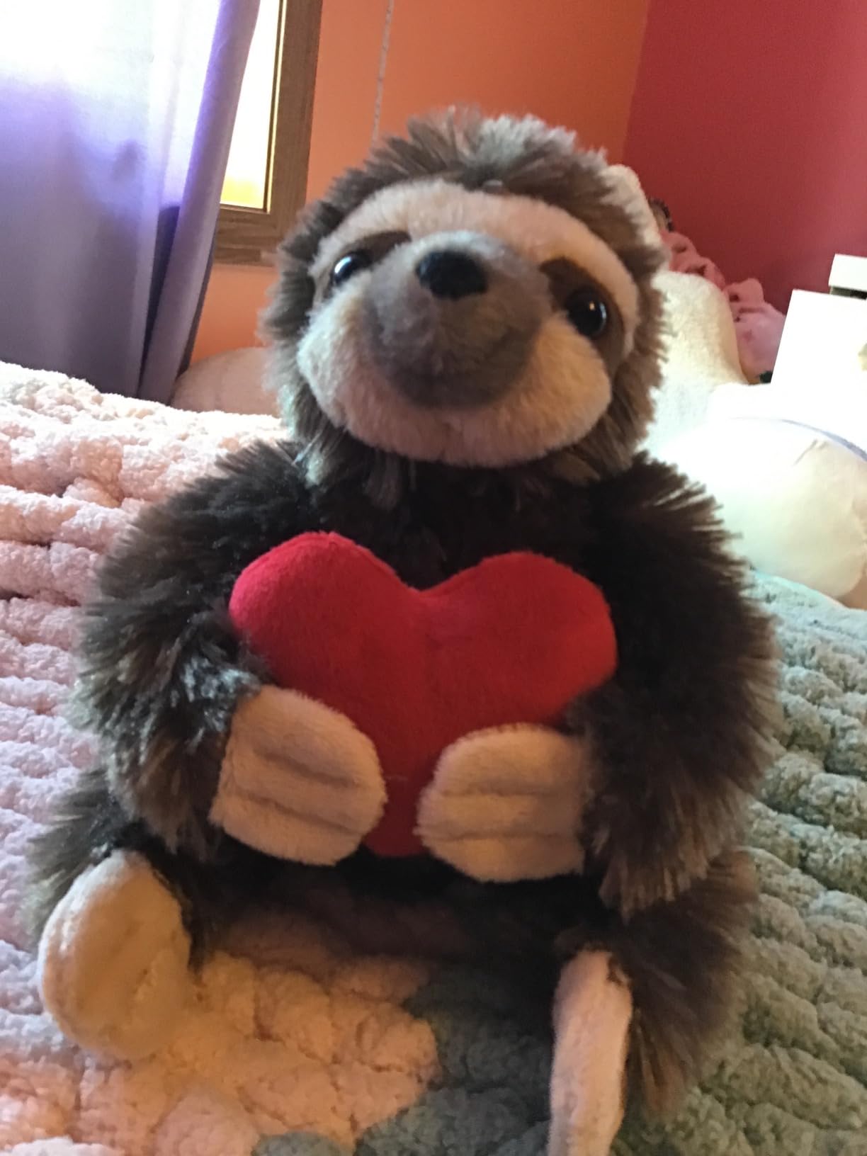 Bearington Lil' Simon Love 6.5 Inch Sloth Stuffed Animal - Cute Plush Toy for Girls & Kids - Unique Sloth Plush Valentine's Day Gift - Customer Photo 1