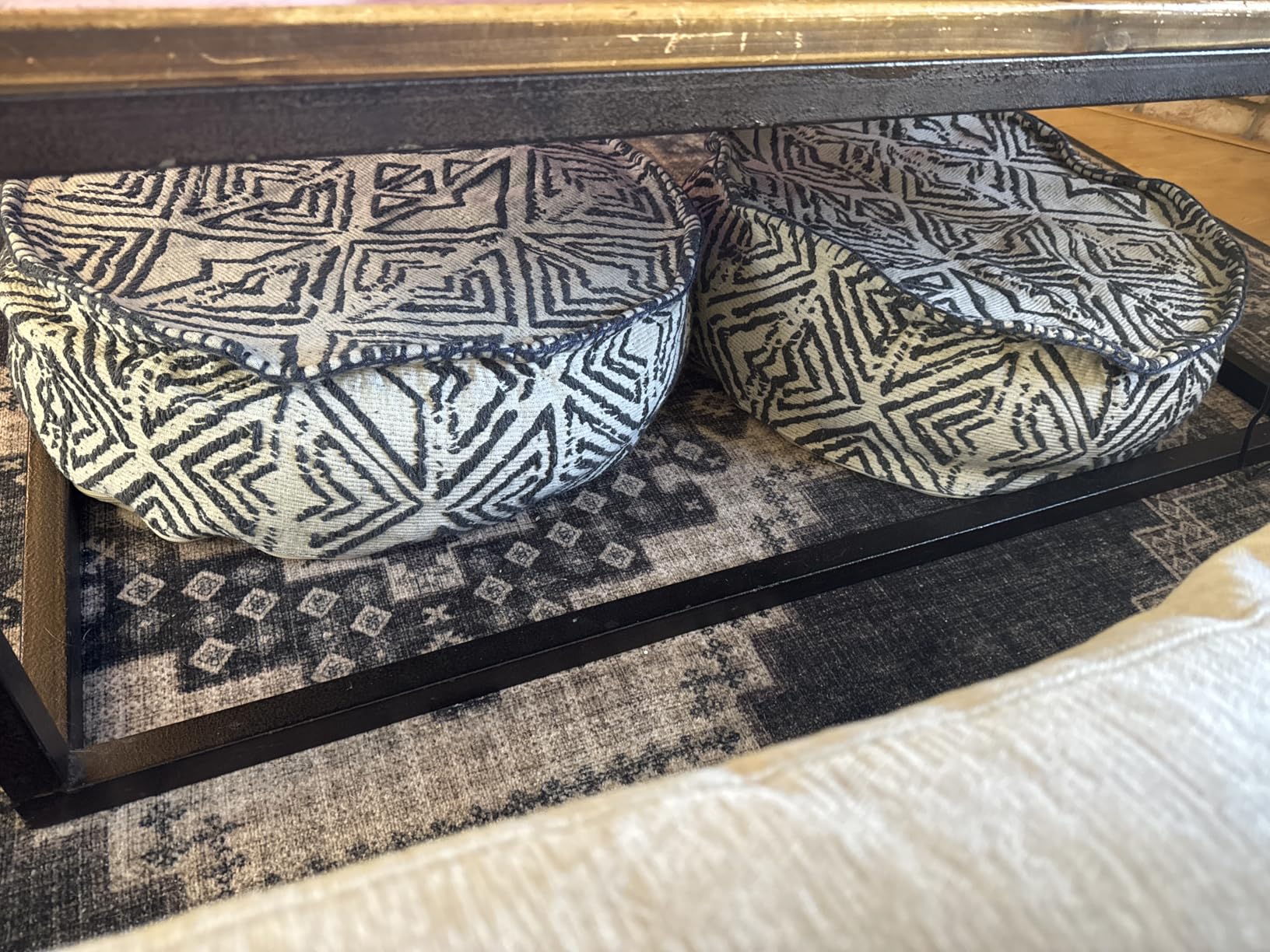 Mandala Life Art Pouf Ottoman - 20x20x20