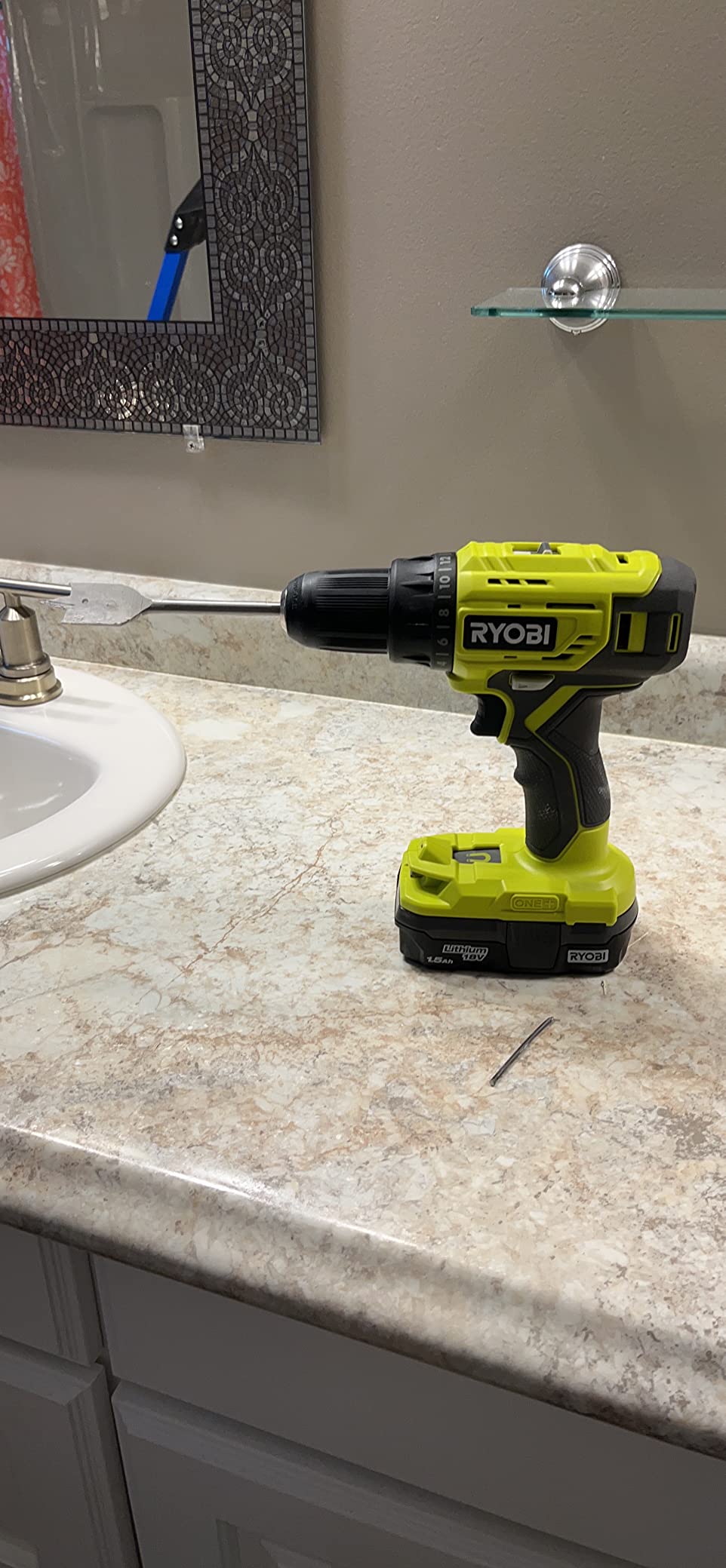 Ryobi P215K 18-Volt ONE+ Lithium-Ion Cordless 1/2 in. Drill/Driver Kit with (1) 1.5 Ah Battery and 18-Volt Charger - Customer Photo 1