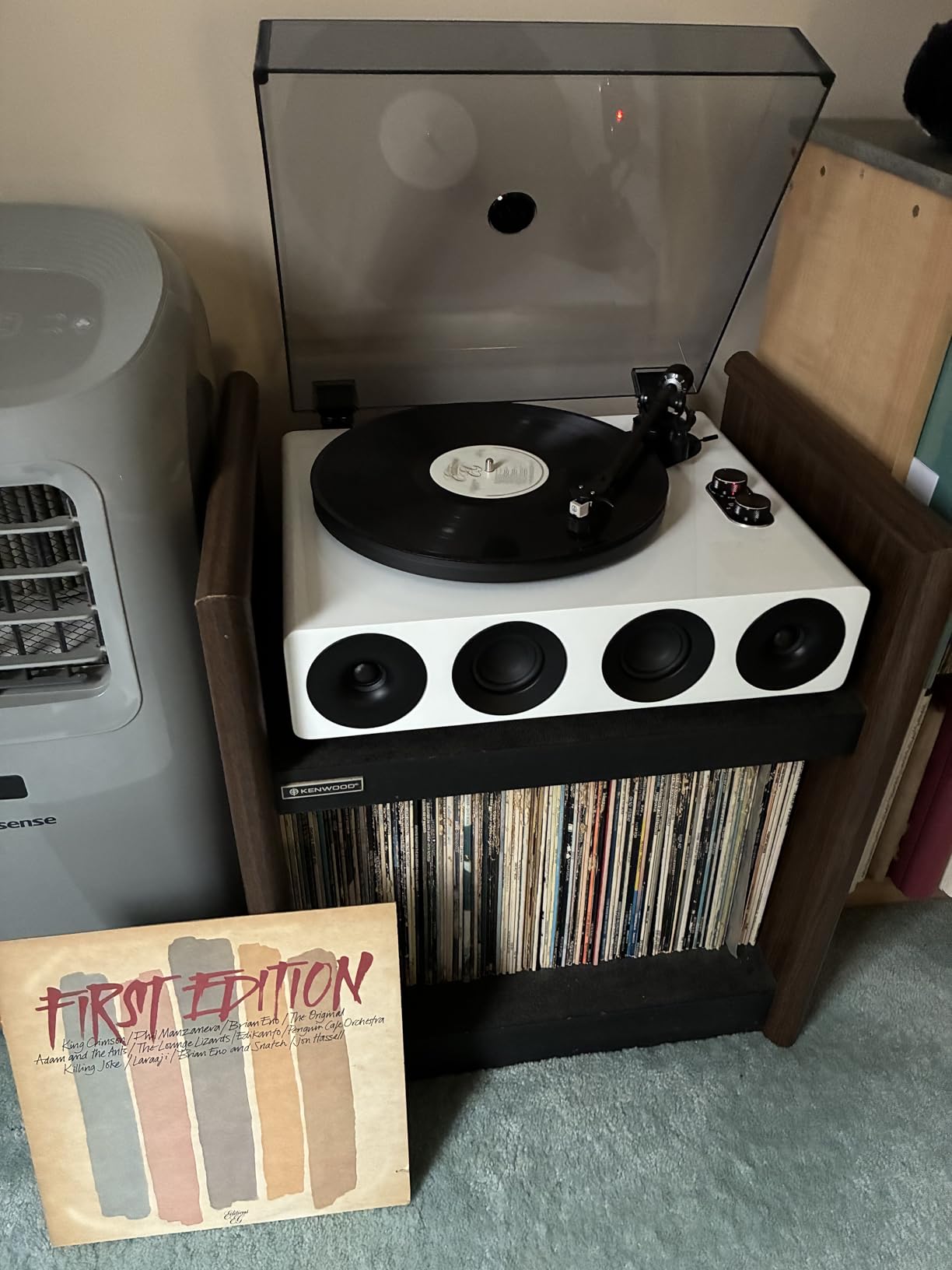 1 by ONE High Fidelity Belt Drive Turntable with Built-in Speakers, Vinyl Record Player with Magnetic Cartridge, Bluetooth Playback and Aux-in Functionality, Auto Off - Customer Photo 2