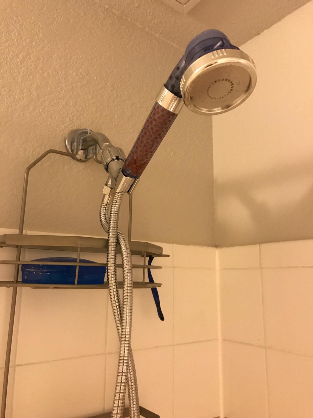 Luxsego Filtered Shower Head for Hard Water, High Pressure 3 Modes Shower Heads with Handheld Spray, Water Softener Showerhead Set with Mineral Beads to Remove Chlorine & Fluoride for Dry Hair & Skin - Customer Photo 3