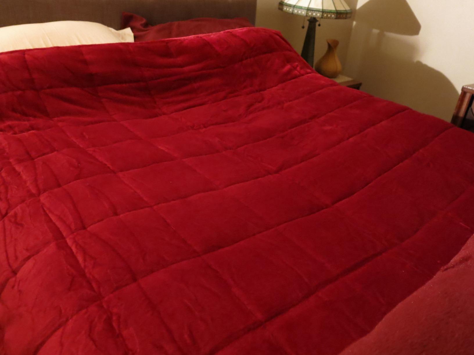 Wemore Sherpa Fleece Weighted Blanket for Adult, 15 lbs Dual Sided Cozy Fluffy Heavy Blanket, Ultra Fuzzy Throw Blanket with Soft Plush Flannel Top, 48 x 72 inches, Grey on Both Sides - Customer Photo 2