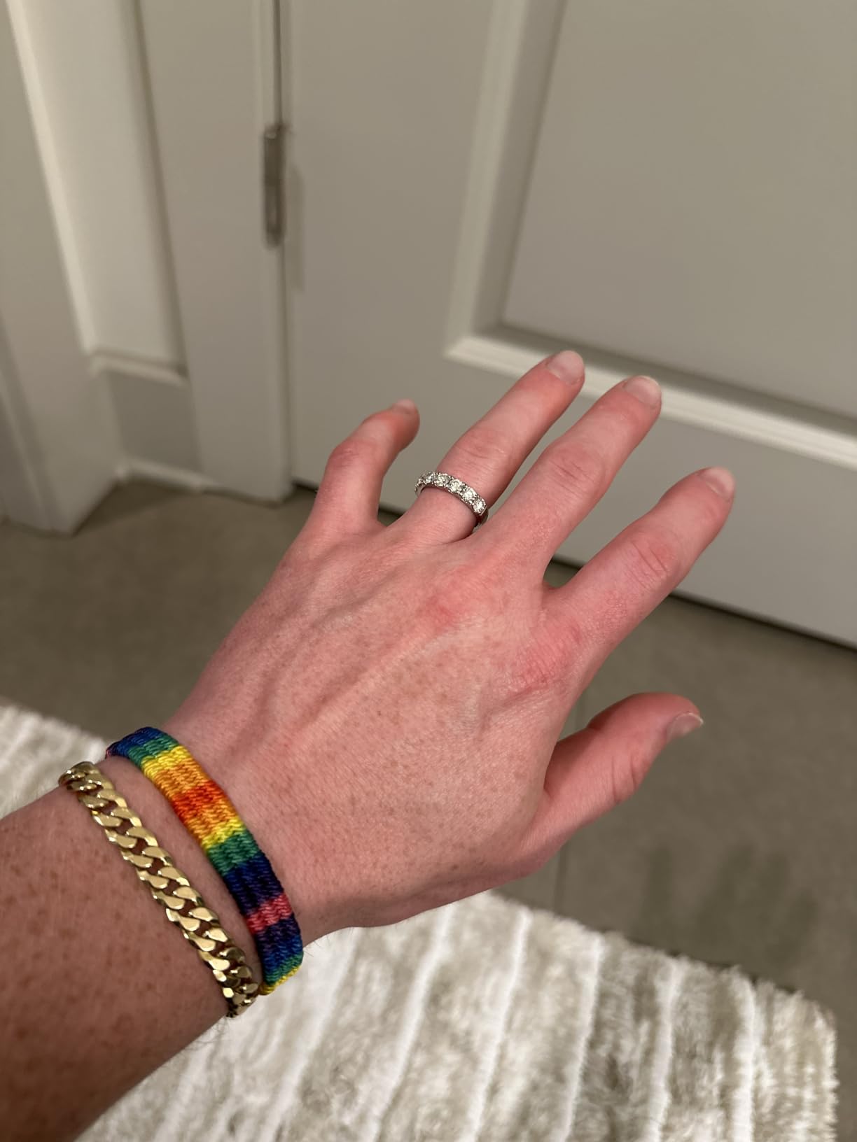 Nanafast Rainbow LGBT Pride Bracelet Handmade Braided Friendship String Bracelet for Gay & Lesbian LGBTQ Wristband Adjustable Size - Customer Photo 1