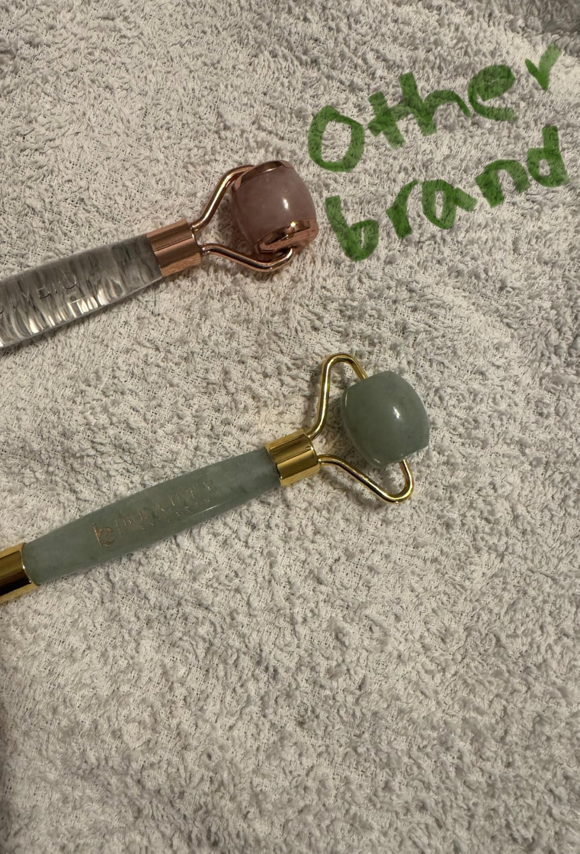 Rose Quartz Face Roller - Relaxation Gifts for Women, Stocking Stuffers for Teenage Girls & Her, Massager Skin Care Tools for Fine Lines and Wrinkles, Beauty Gift Ideas, Self Care Facial Tool Customer Review Rose Quartz Face Roller - Relaxation Gifts for Women, Stocking Stuffers for Teenage Girls & Her, Massager Skin Care Tools for Fine Lines and Wrinkles, Beauty Gift Ideas, Self Care Facial Tool - Customer Photo 1