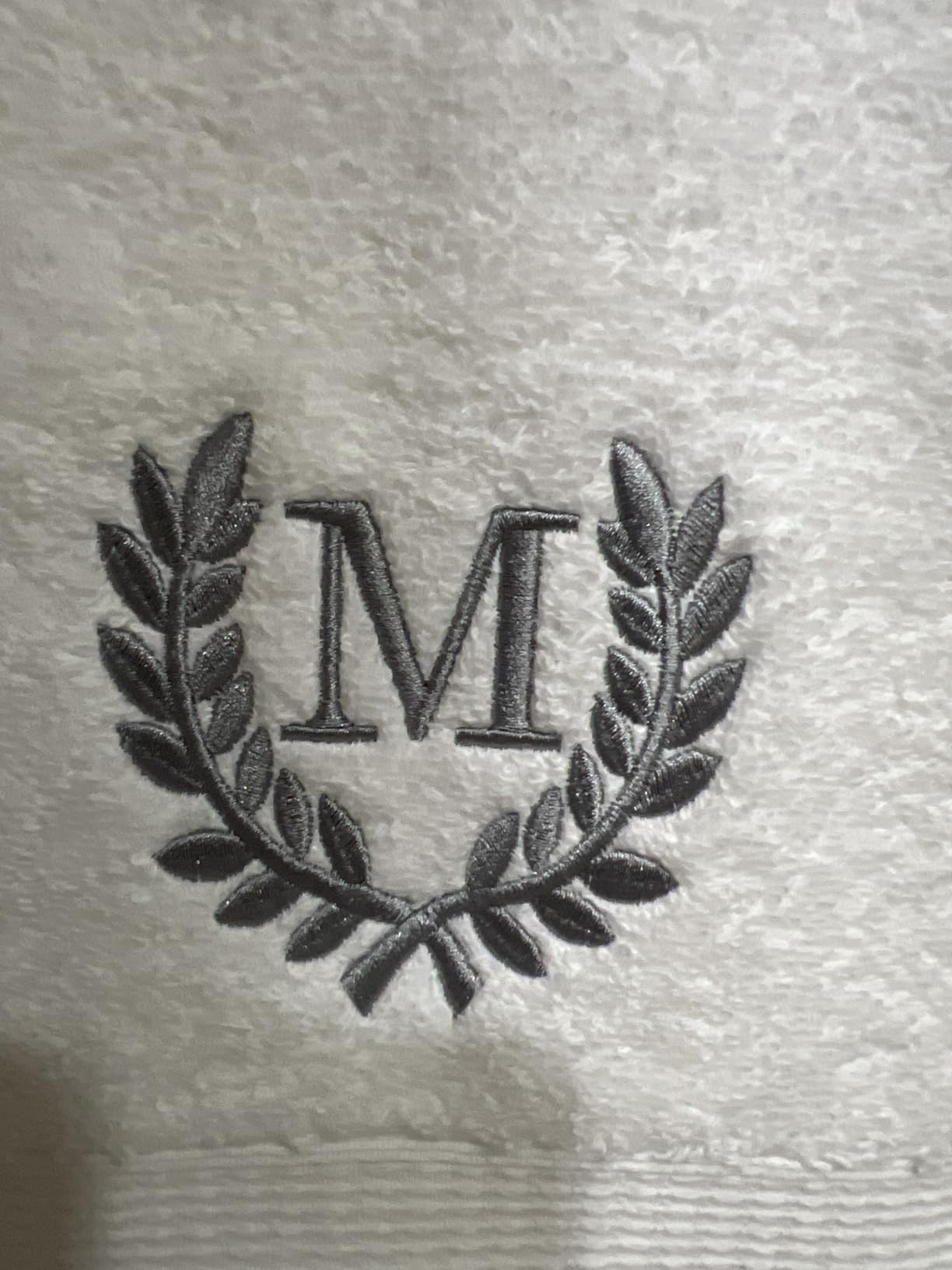Decorative and Monogrammed Hand Towels for Bathroom Kitchen Makeup | Personalized Gift for Wedding-Bridal | Roman Font Custom Luxury Turkish Towel | Spa Collection, Oversized, 16 X 30 Inch, Set of 2 - Customer Photo 2