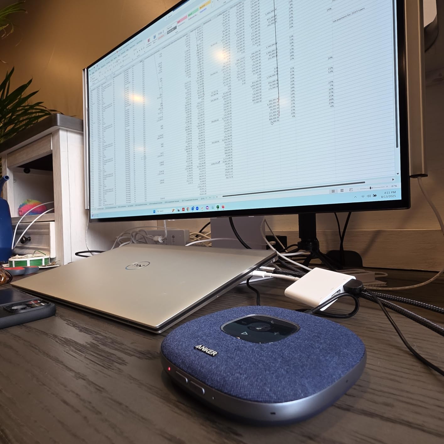 Anker PowerConf S3 Speakerphone with 6 Mics, Enhanced Voice Pickup, 24H Call Time, App Control, Bluetooth 5, USB C, Conference Speaker Compatible with Leading Platforms, Home Office Customer Review Anker PowerConf S3 Speakerphone with 6 Mics, Enhanced Voice Pickup, 24H Call Time, App Control, Bluetooth 5, USB C, Conference Speaker Compatible with Leading Platforms, Home Office - Customer Photo 1