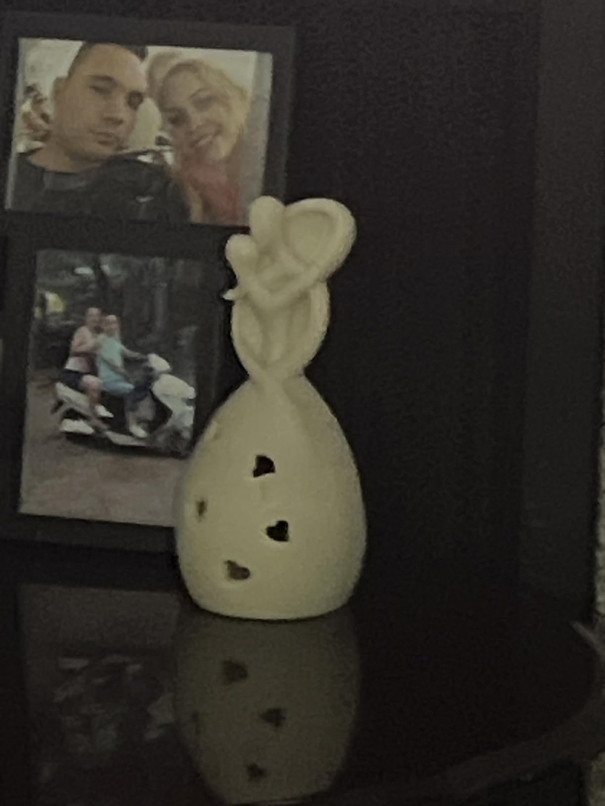 Infinity Love Candle Holder Statue with Flickering LED Candle for Couples, Wife, Husband, Him or Her, Bridal Shower, Engagement, Parents, Registry - Customer Photo 1