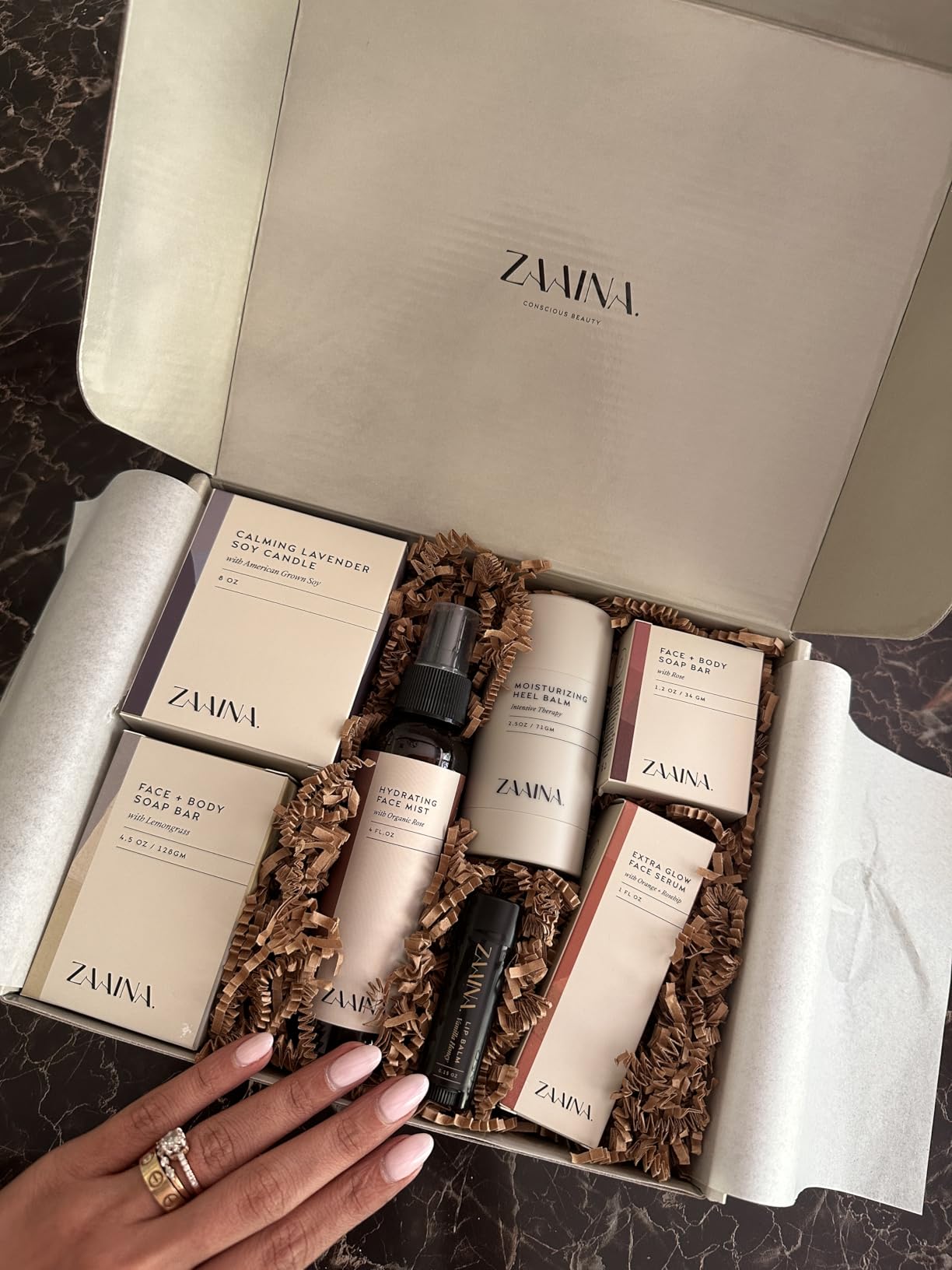 ZAAINA Spa Gift Set for Her - Relaxation Spa Kit for Women, Holiday Spa Gift Basket, Pampering At Home Bath and Body Self Care Spa Package, Christmas Gifts for Mom Wife, Spa Birthday Gifts for Women - Customer Photo 2