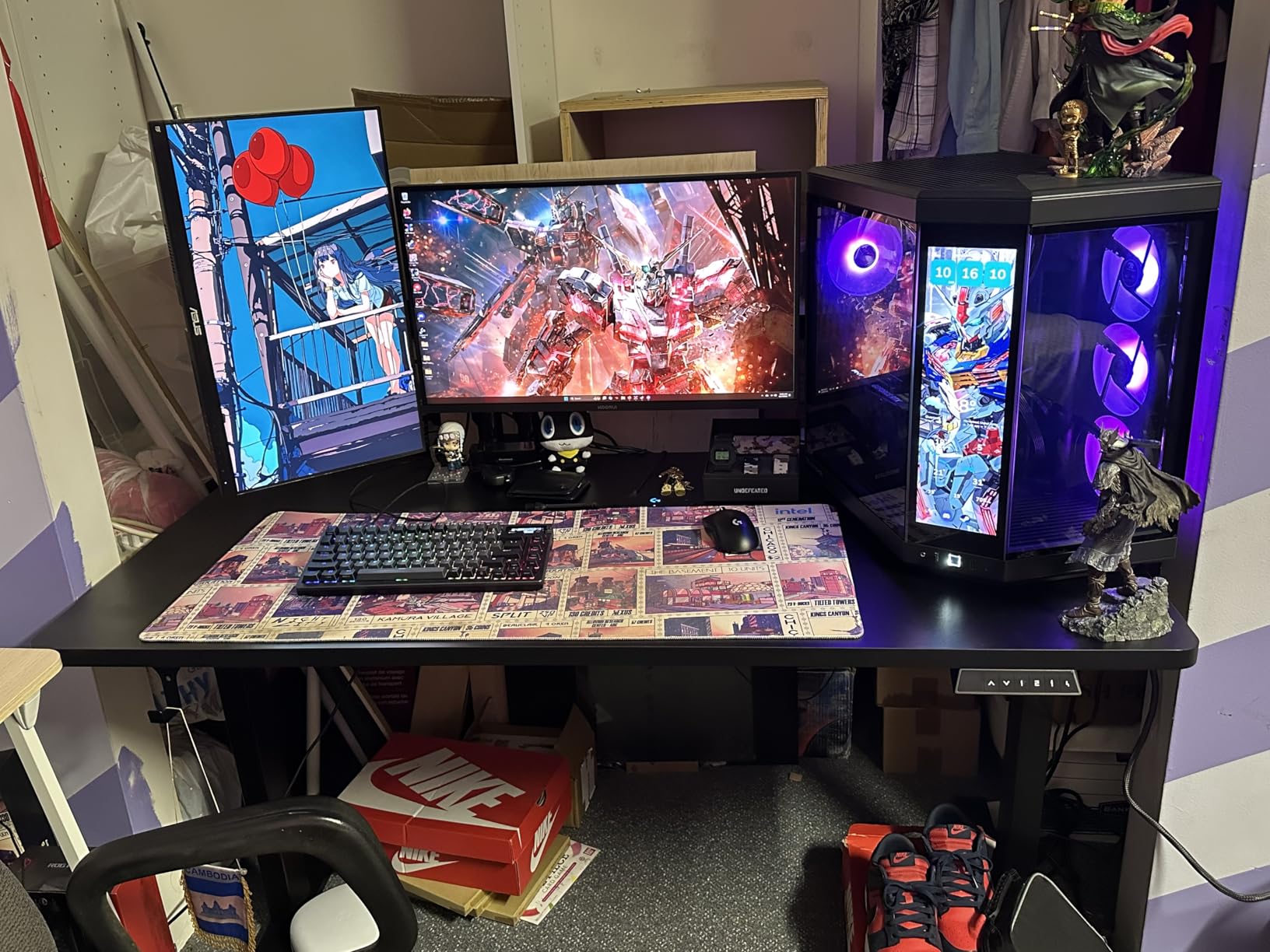 FLEXISPOT EN1 Whole-Piece Standing Desk 48 x 24 Inches Electric Height Adjustable Desk for Home Office (Black Frame + Black Table Top) - Customer Photo 2