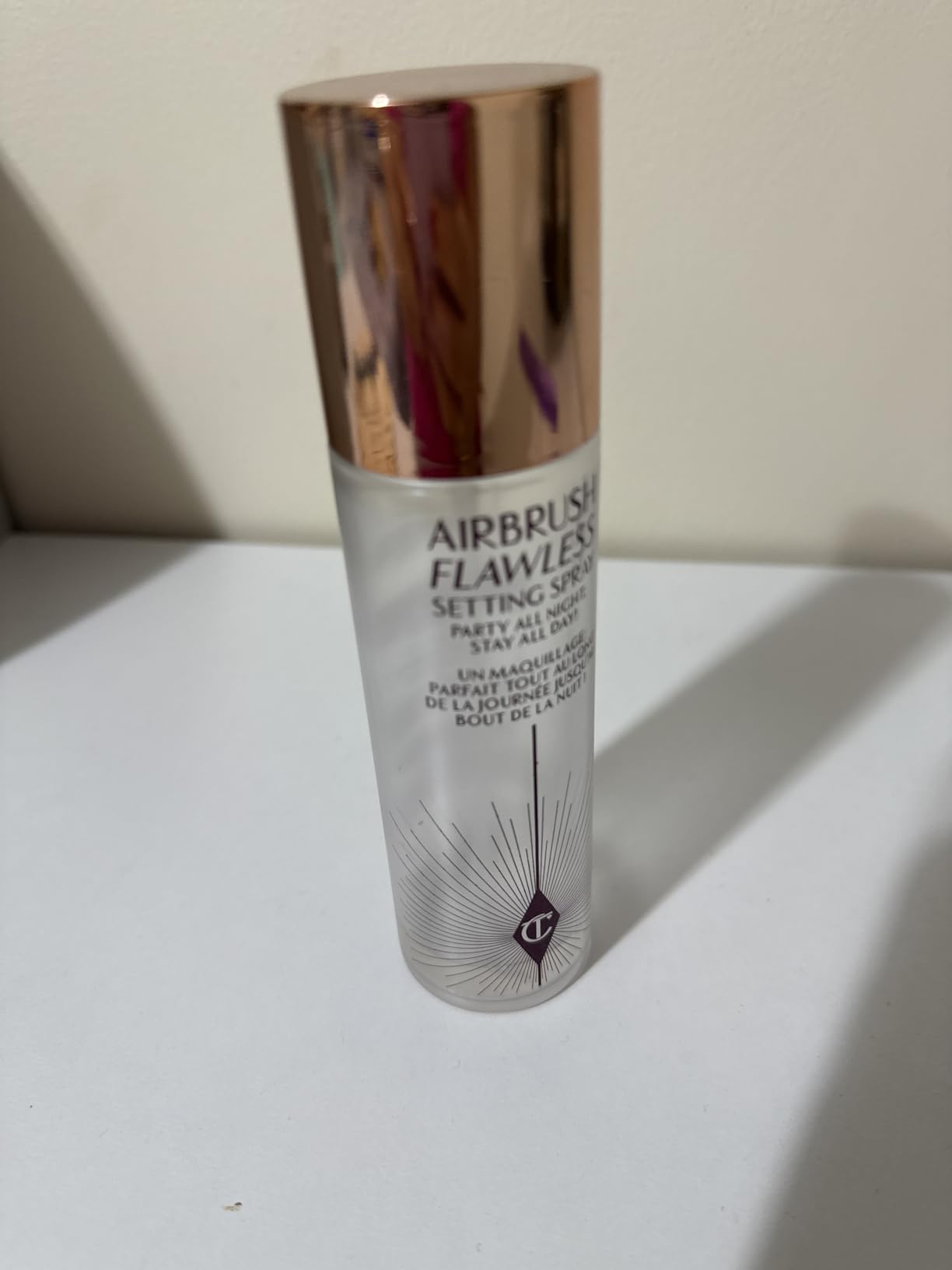 Charlotte Tilbury Airbrush Flawless Setting Spray - Ultra-Fine Hydrating Mist to Prime & Set Face Makeup For Up to 16Hr - Soothes, Blurs Pores & Calms Skin - Customer Photo 2