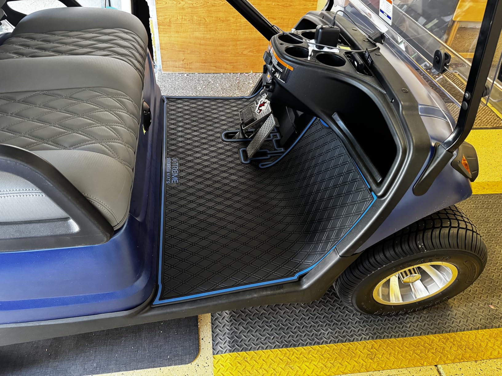 Xtreme Mats Full Coverage Rubber Golf Cart Floor Mat Compatible with Yamaha Brand Golf Carts Drive2, DR2 EFI QuieTech (All Black) Customer Review Xtreme Mats Full Coverage Rubber Golf Cart Floor Mat Compatible with Yamaha Brand Golf Carts Drive2, DR2 EFI QuieTech (All Black) - Customer Photo 1