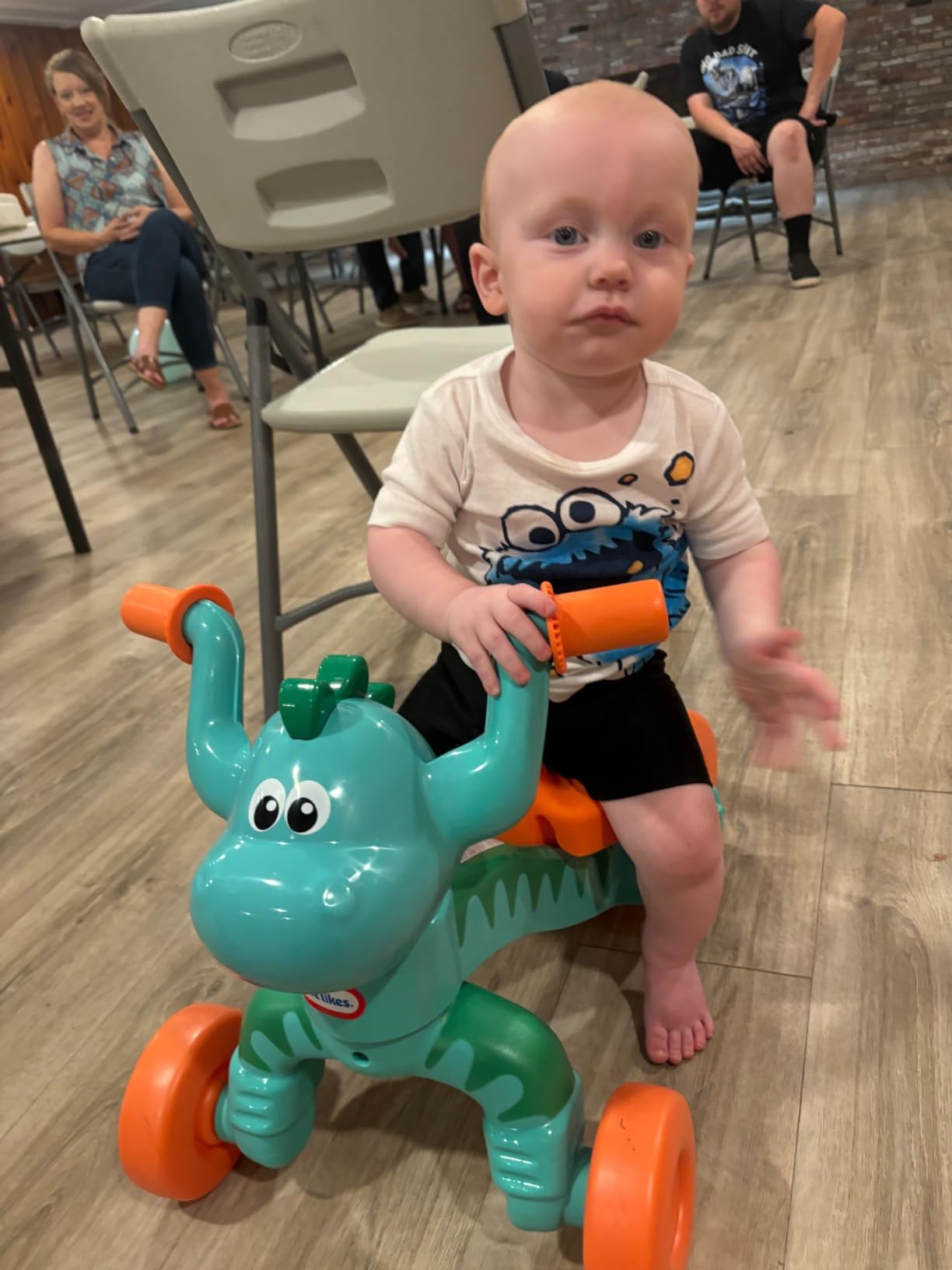 Little Tikes Go and Grow Dino Indoor Outdoor Ride On Toy Trike for Preschool Kids - Toddlers Dinosaur Inspired Toys and Toddler Trike to Develop Motor Skills for Boys Girls Age 1-3 Years - Customer Photo 1